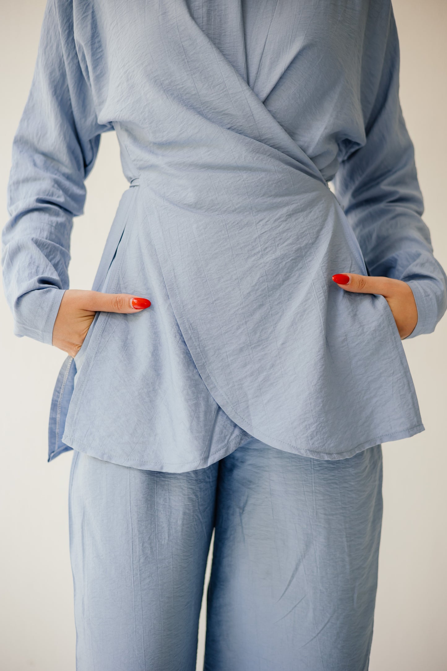 Wrap haven in blue