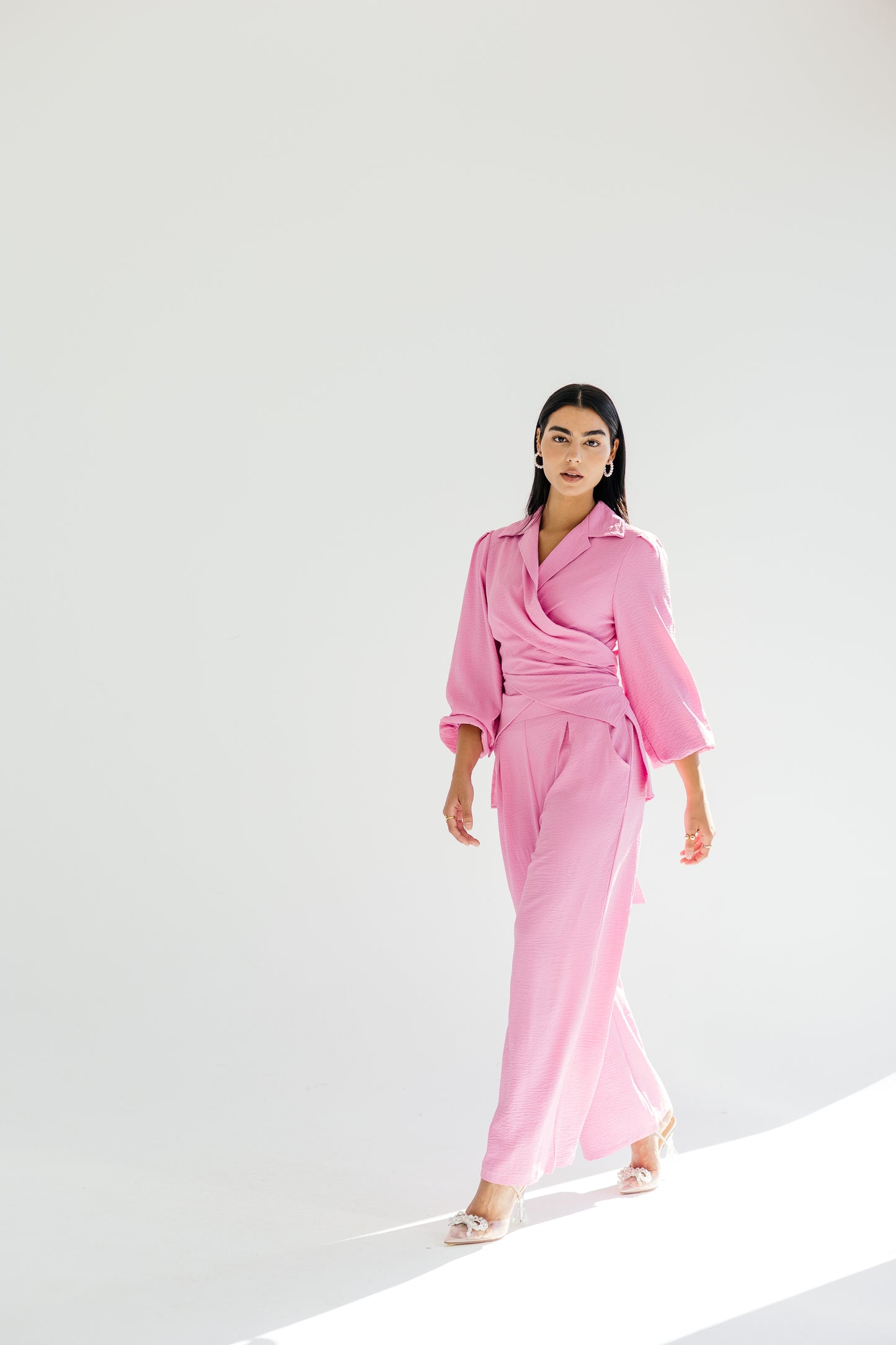 Dazzle shimmer set in pink