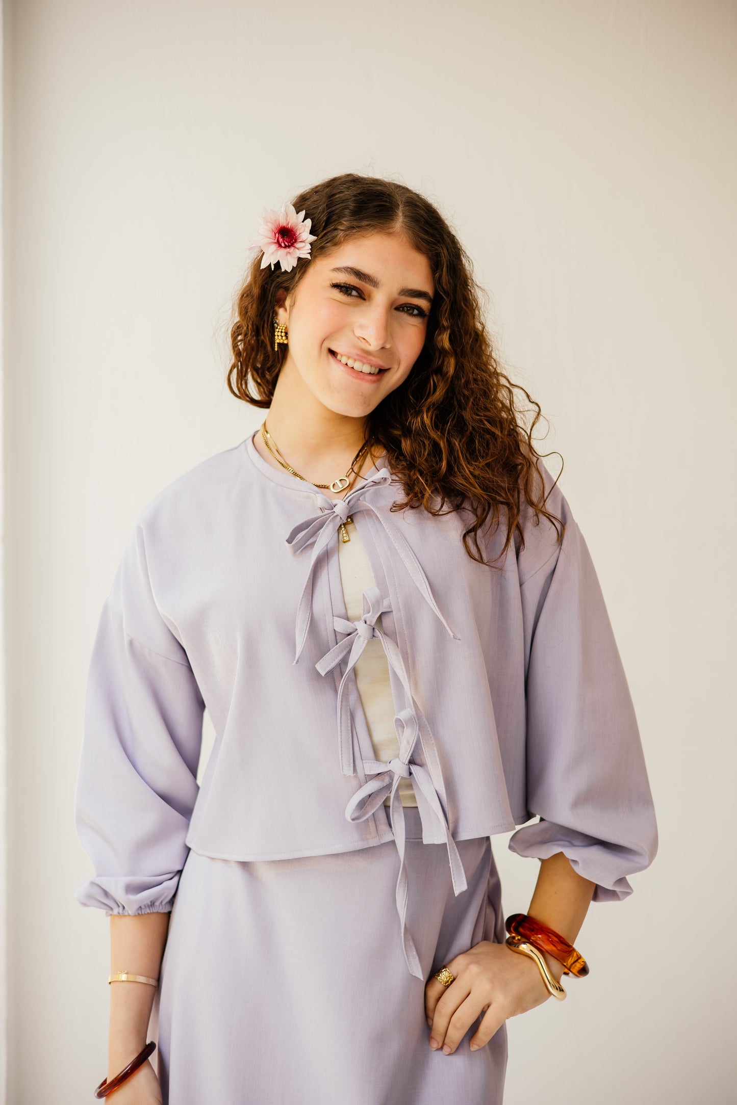 Bow set in lavender