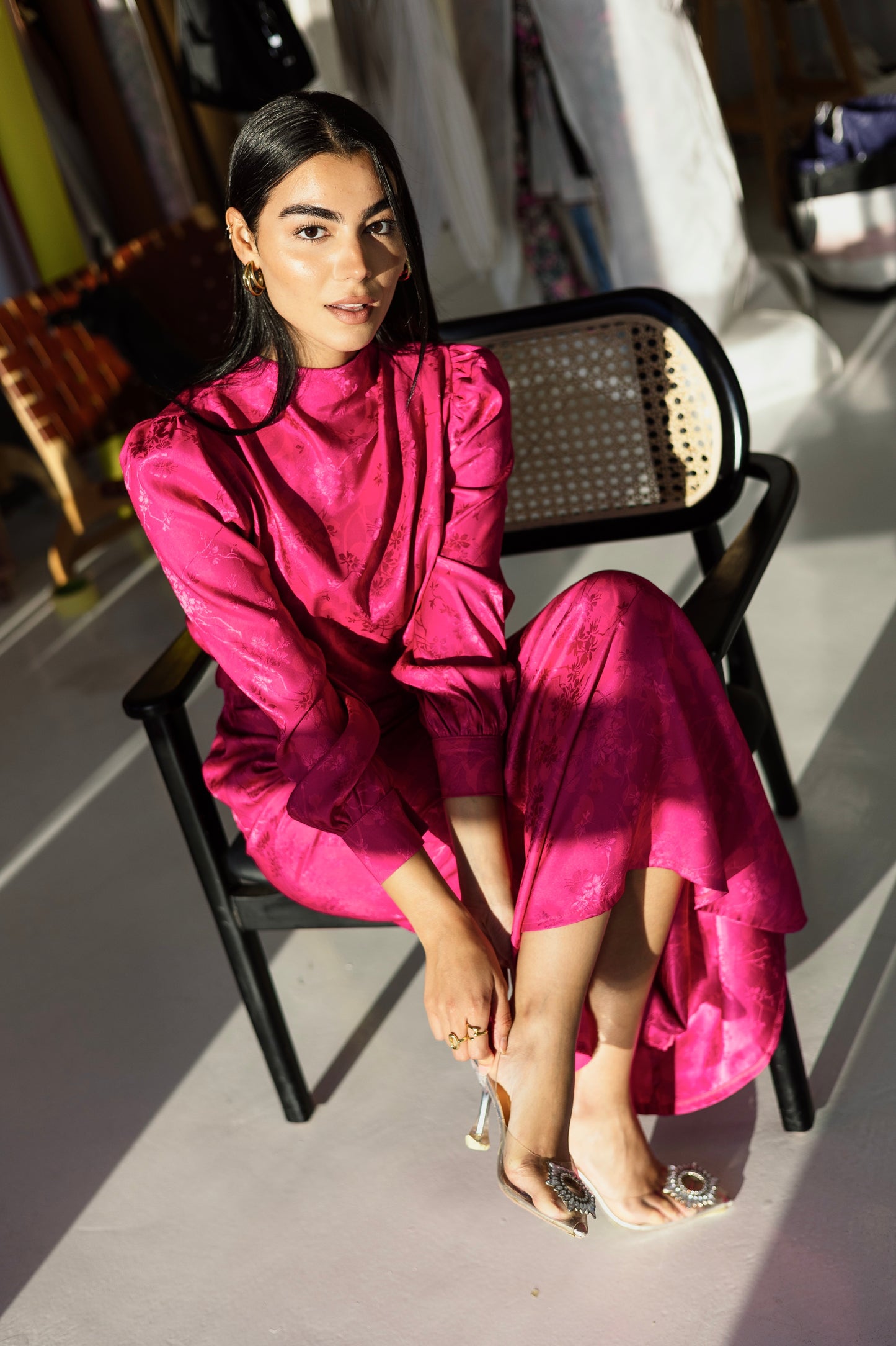 Princess glam set in Barbie pink