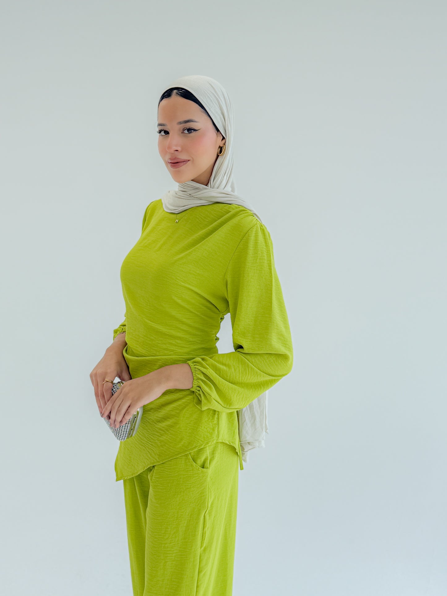 The signature set in Apple green