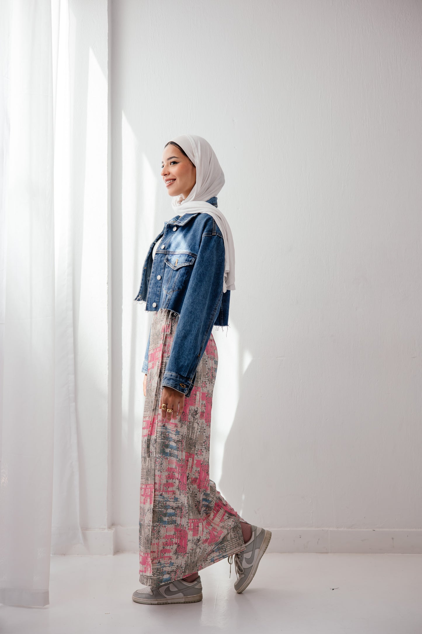 Patches wrap skirt