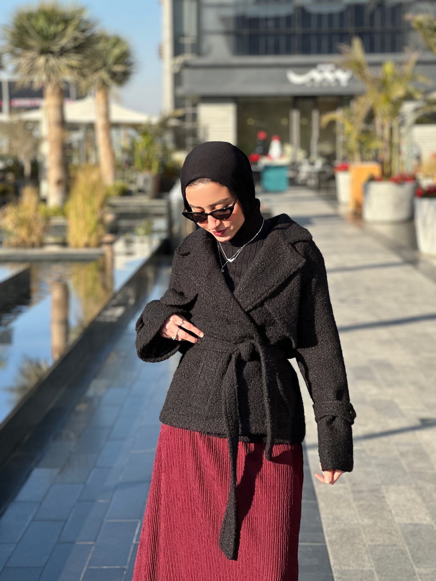 Chilly chaser coat in black