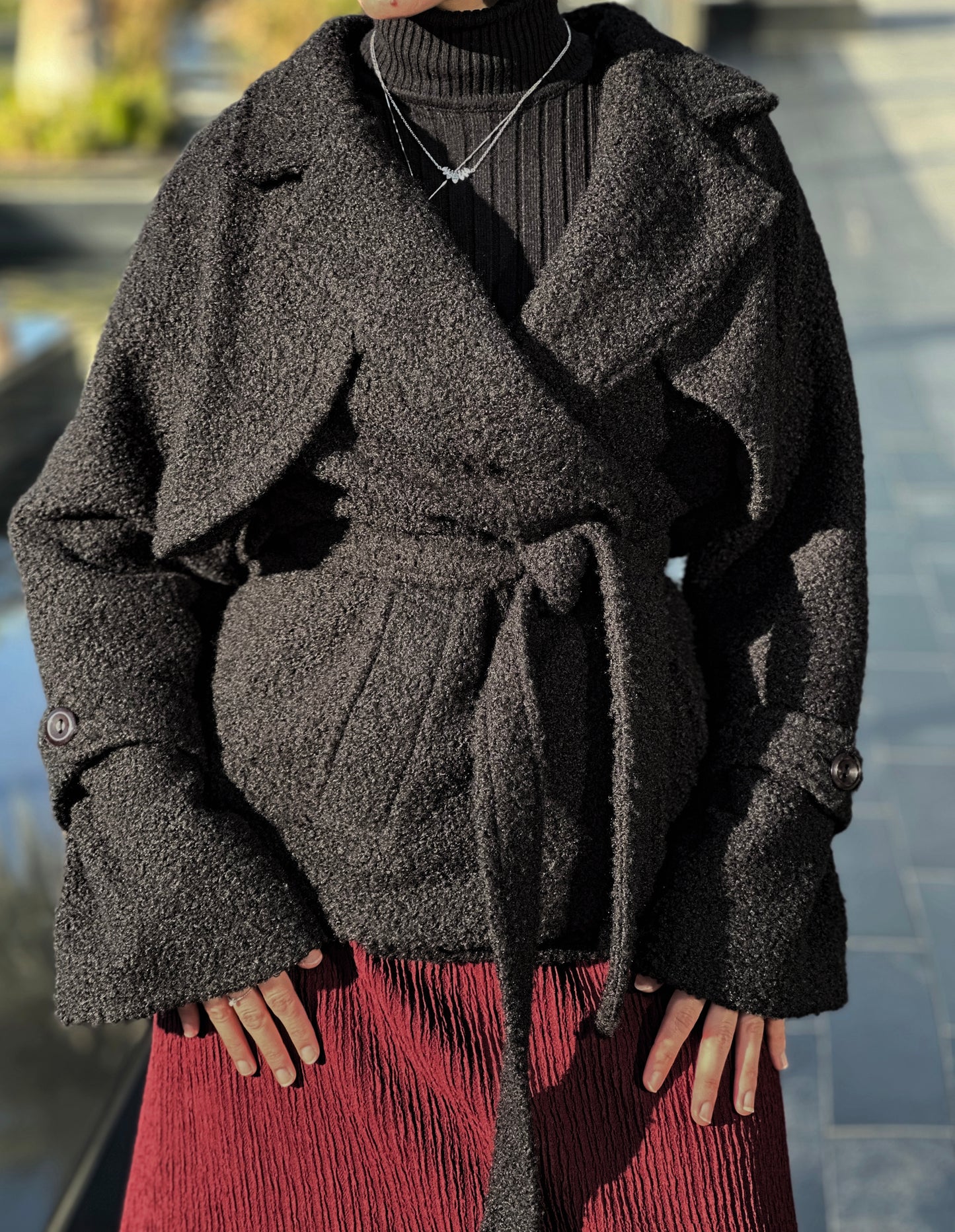 Chilly chaser coat in black