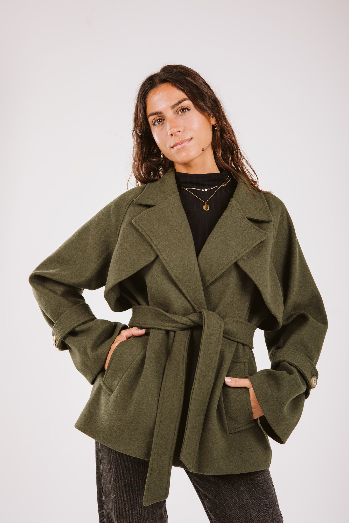 Chilly Chaser Coat in olive