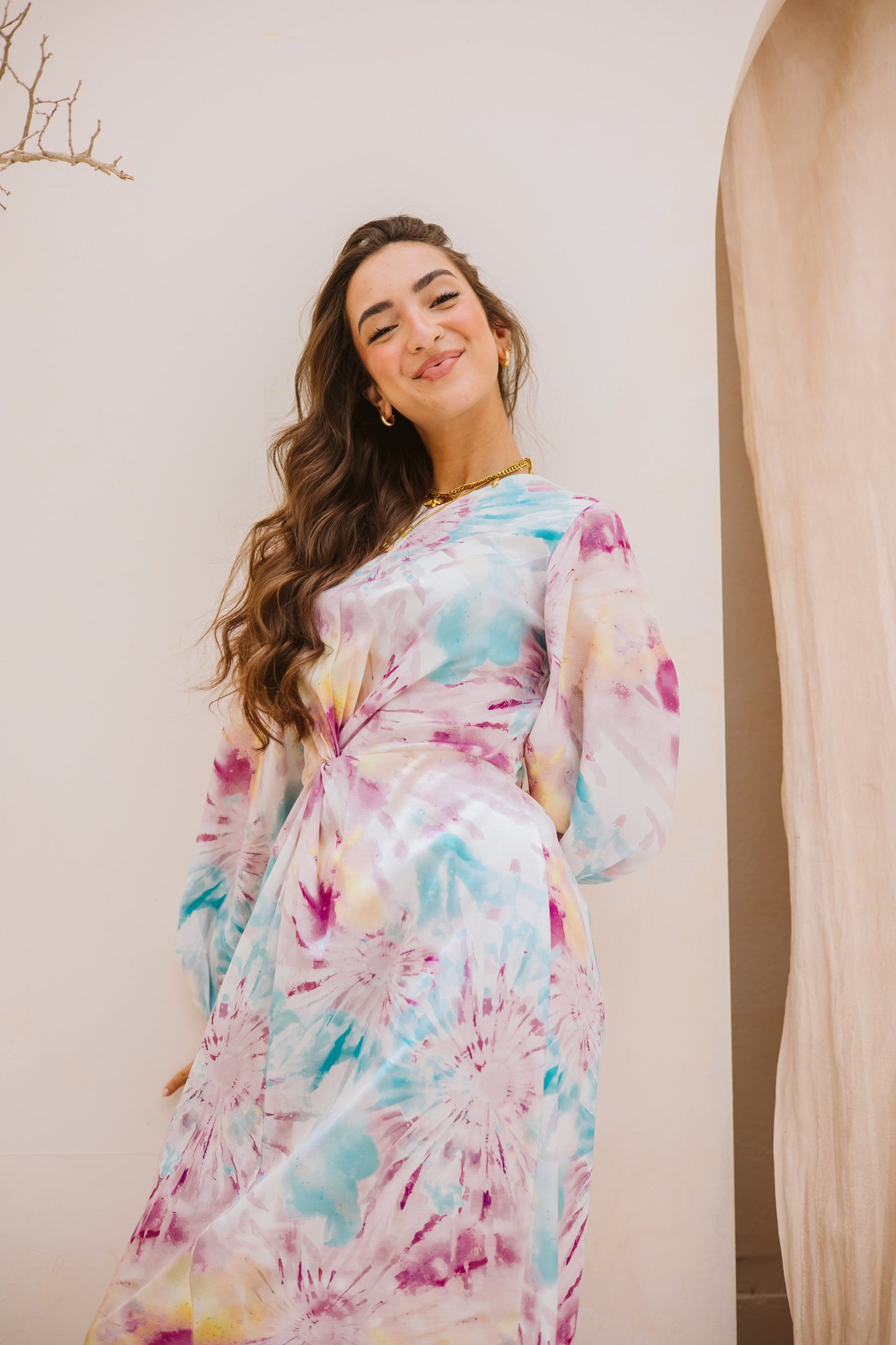 Splash knot dress