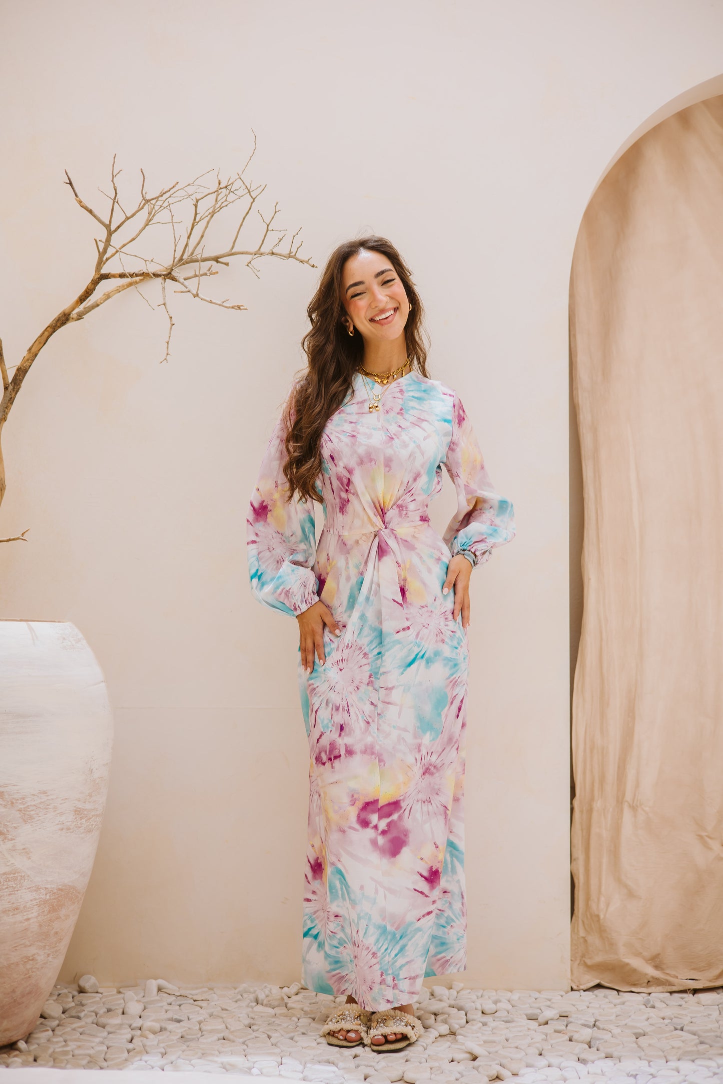 Splash knot dress