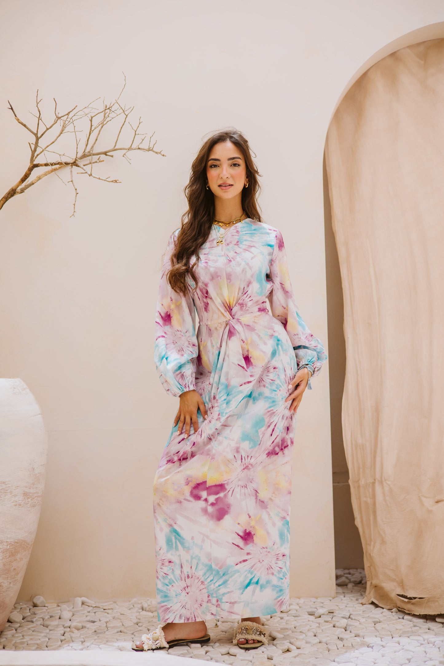 Splash knot dress