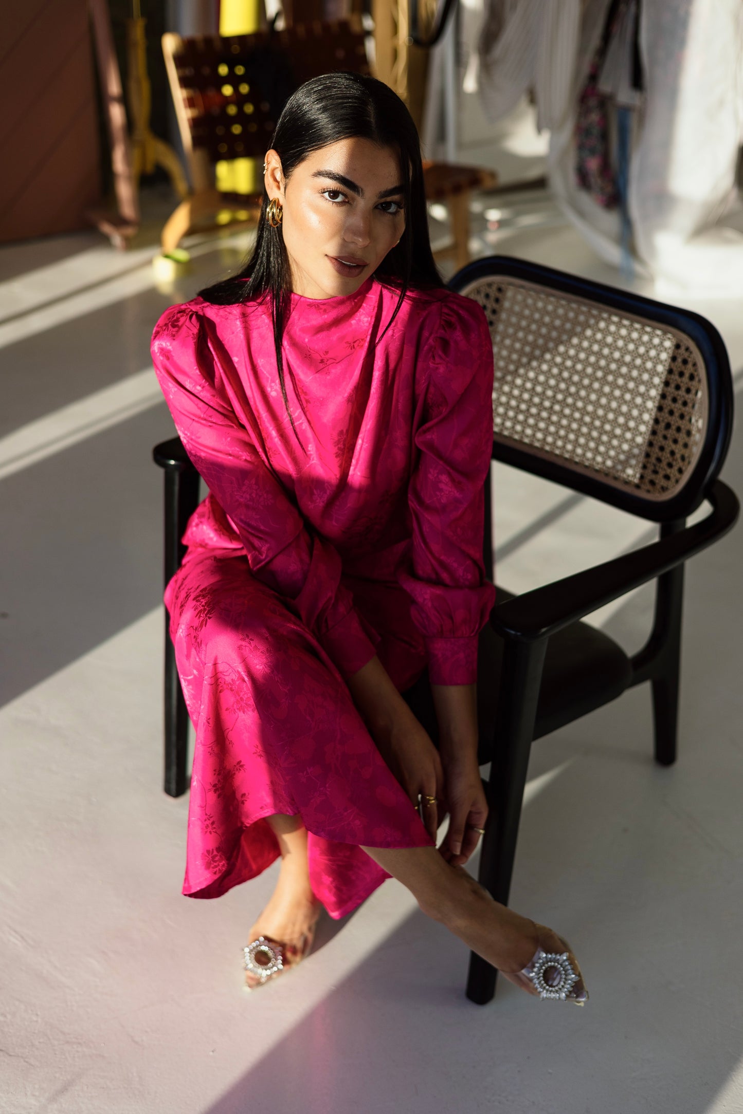 Princess glam set in Barbie pink