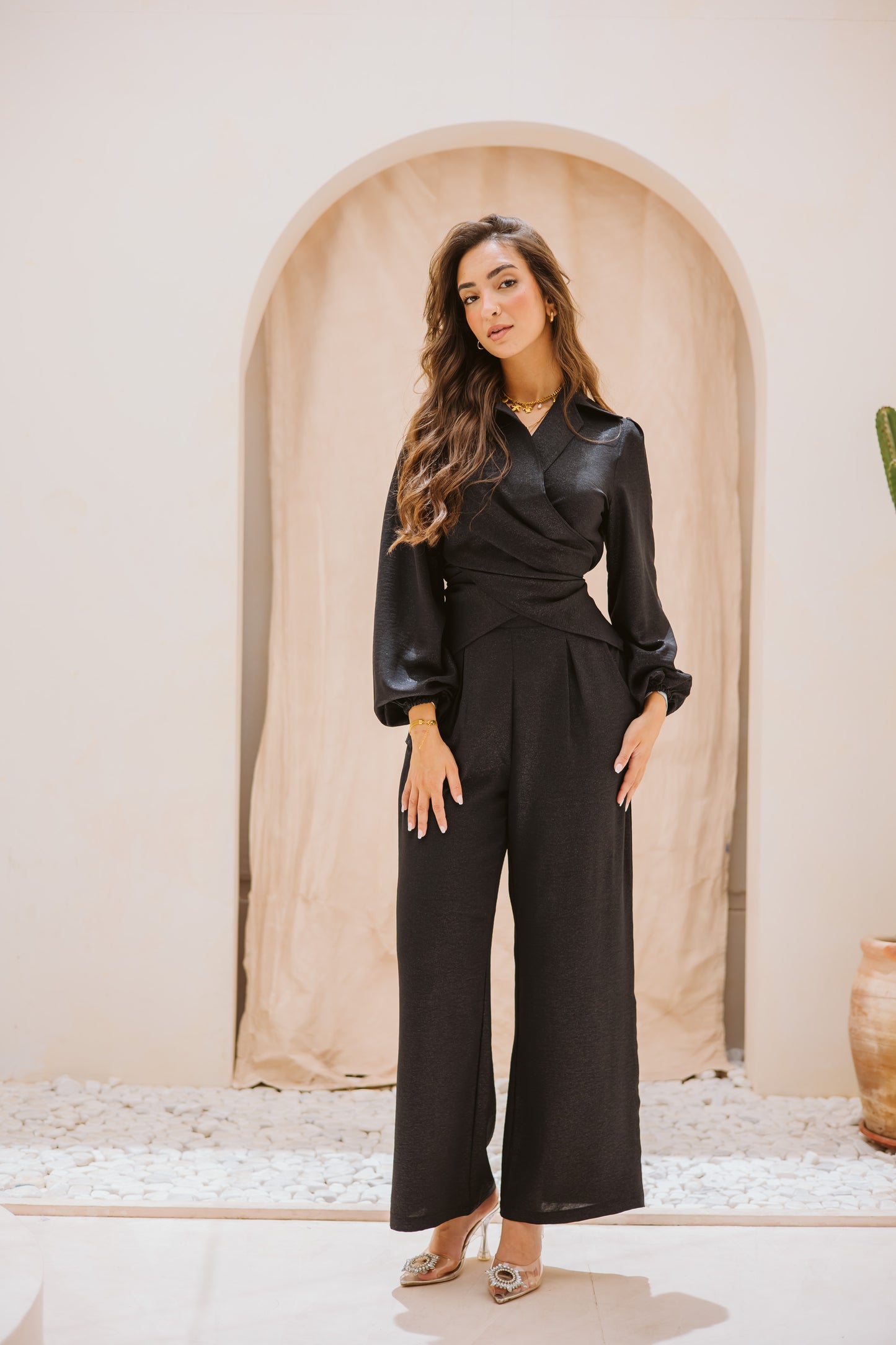 Dazzle shimmer evening set