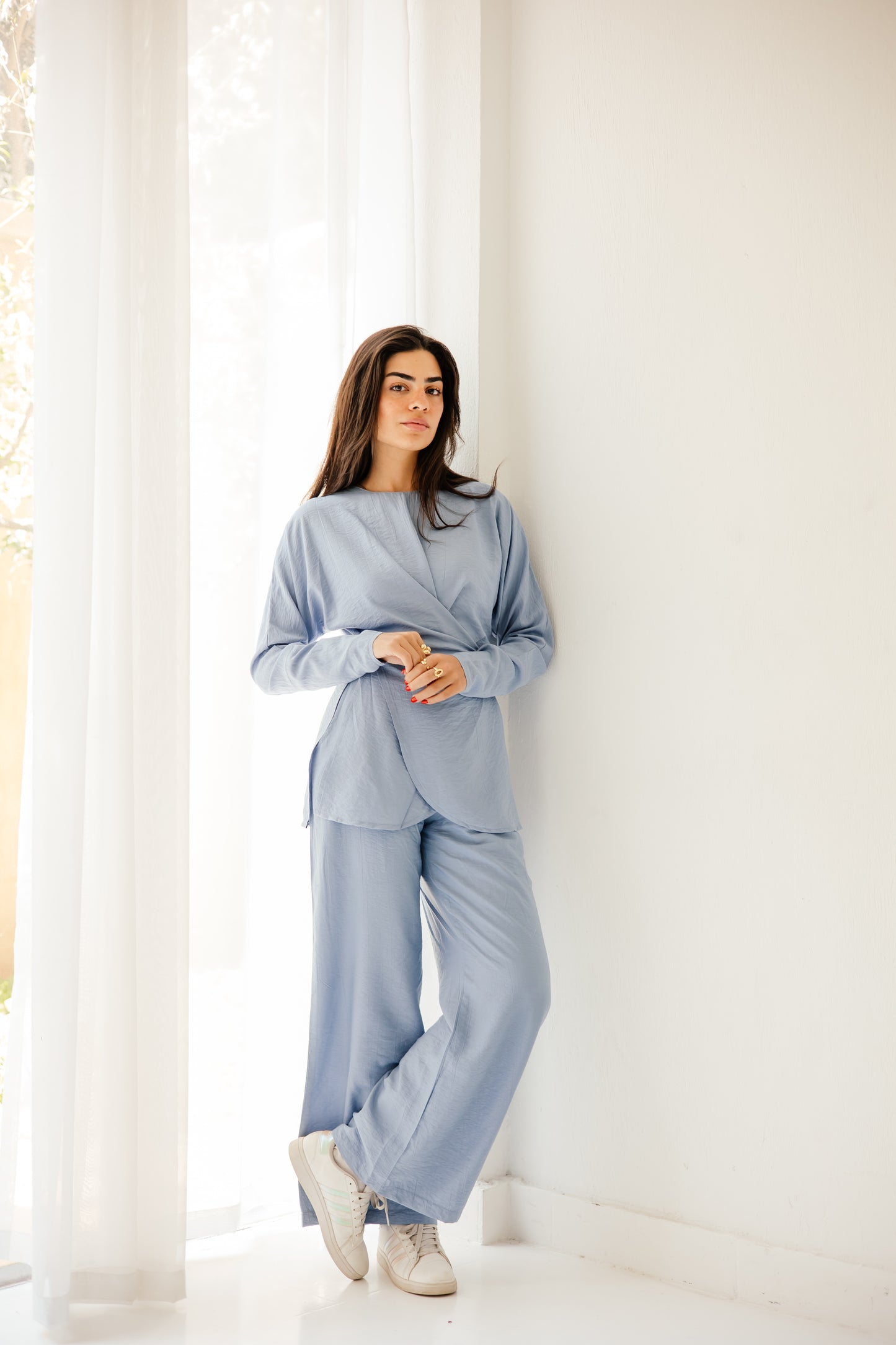 Wrap haven in blue