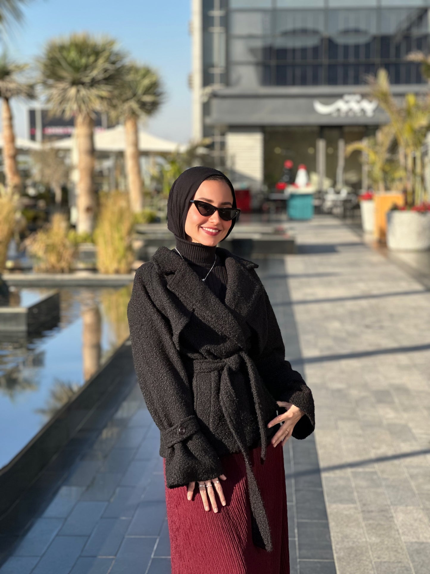 Chilly chaser coat in black