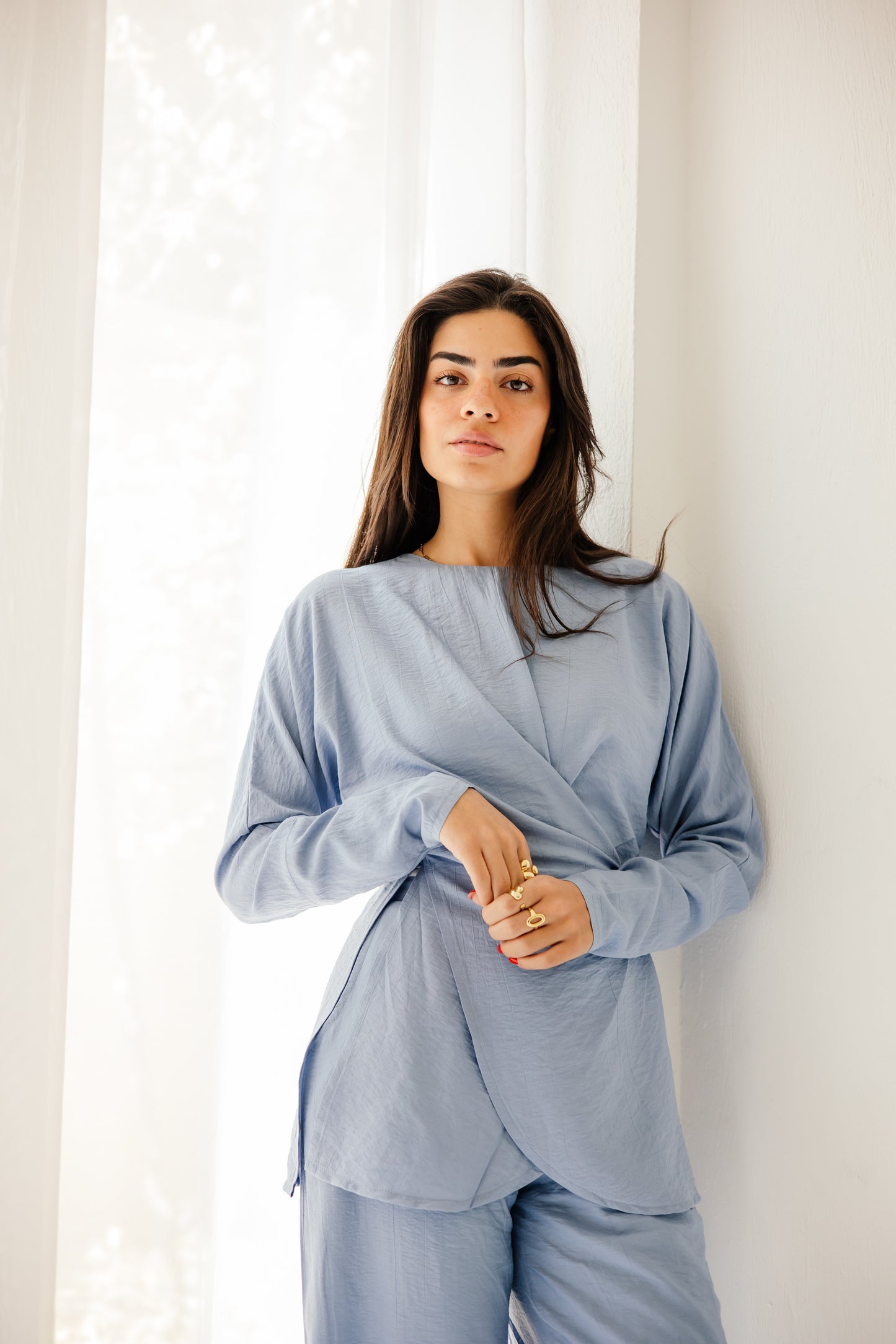 Wrap haven in blue