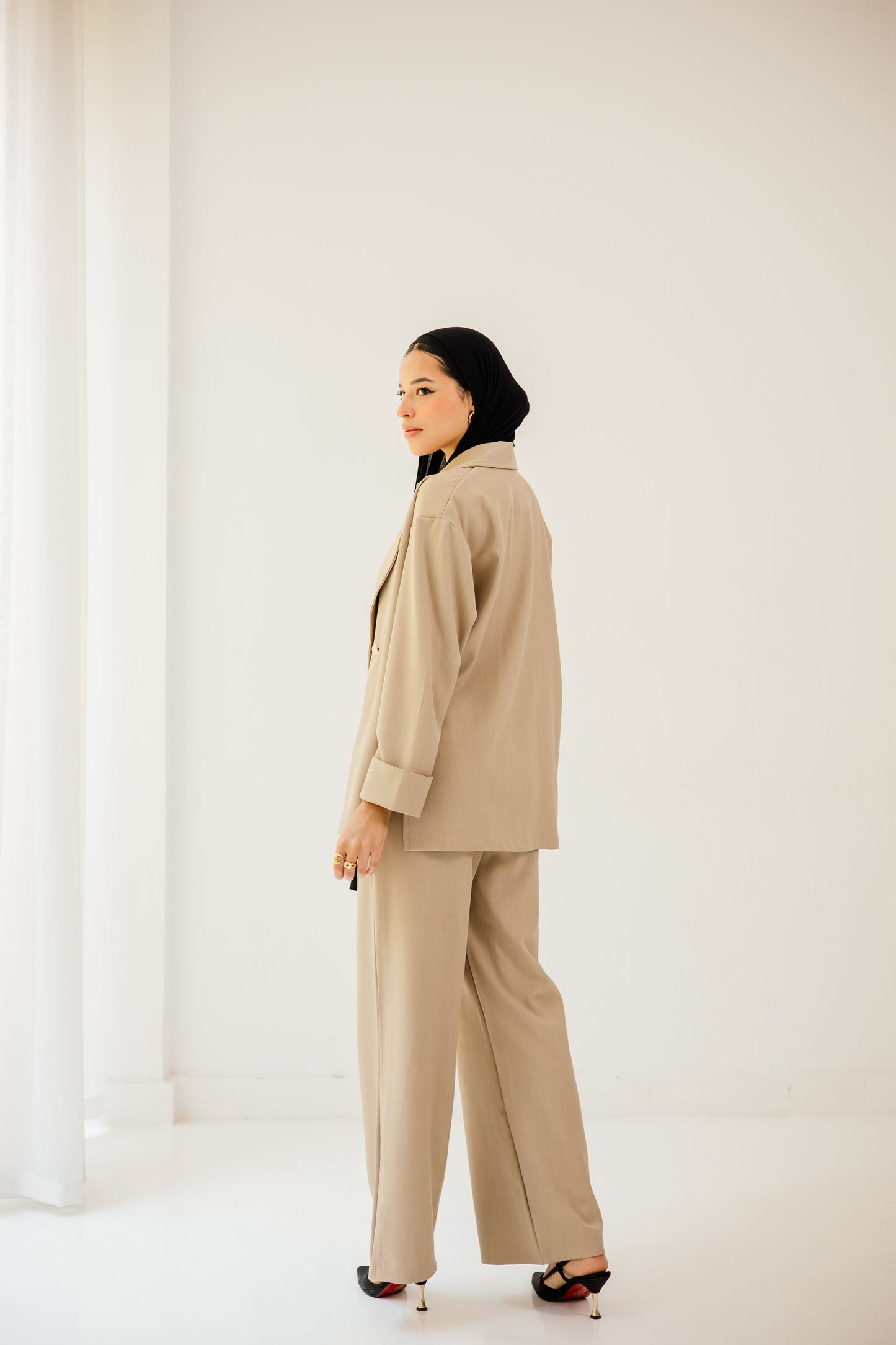 The iconic set in beige