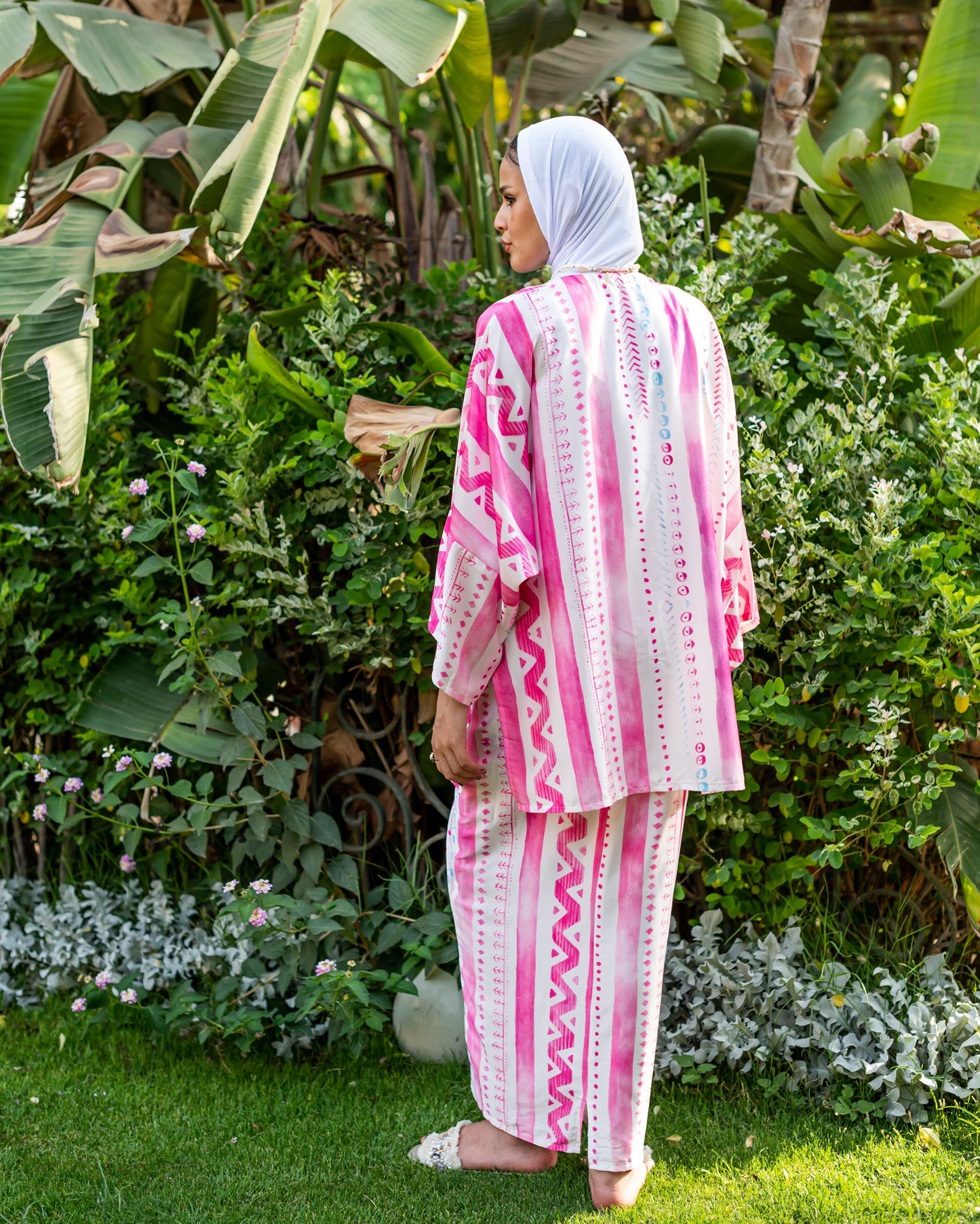 Santorini in pink wrap me set