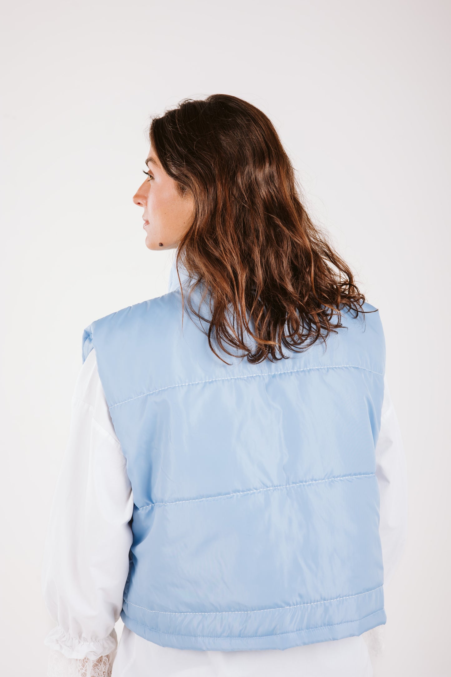 Crop puffer vest