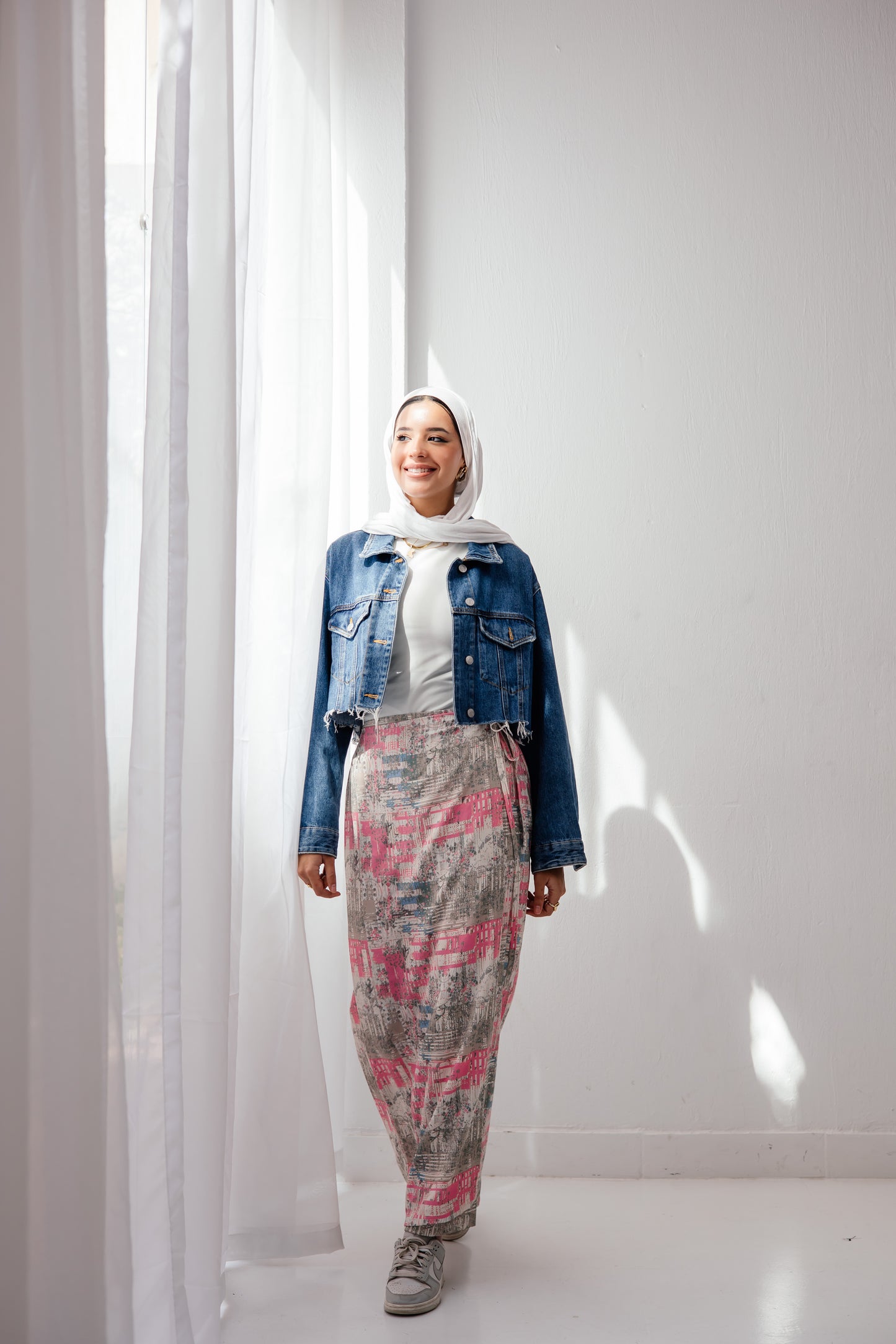 Patches wrap skirt