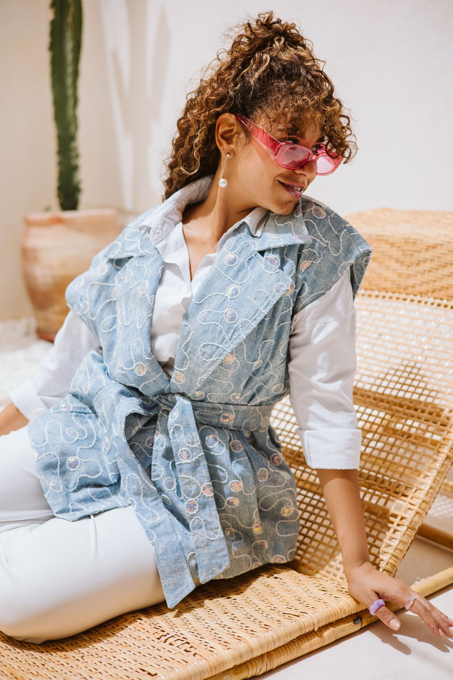 Disco dreams denim vest