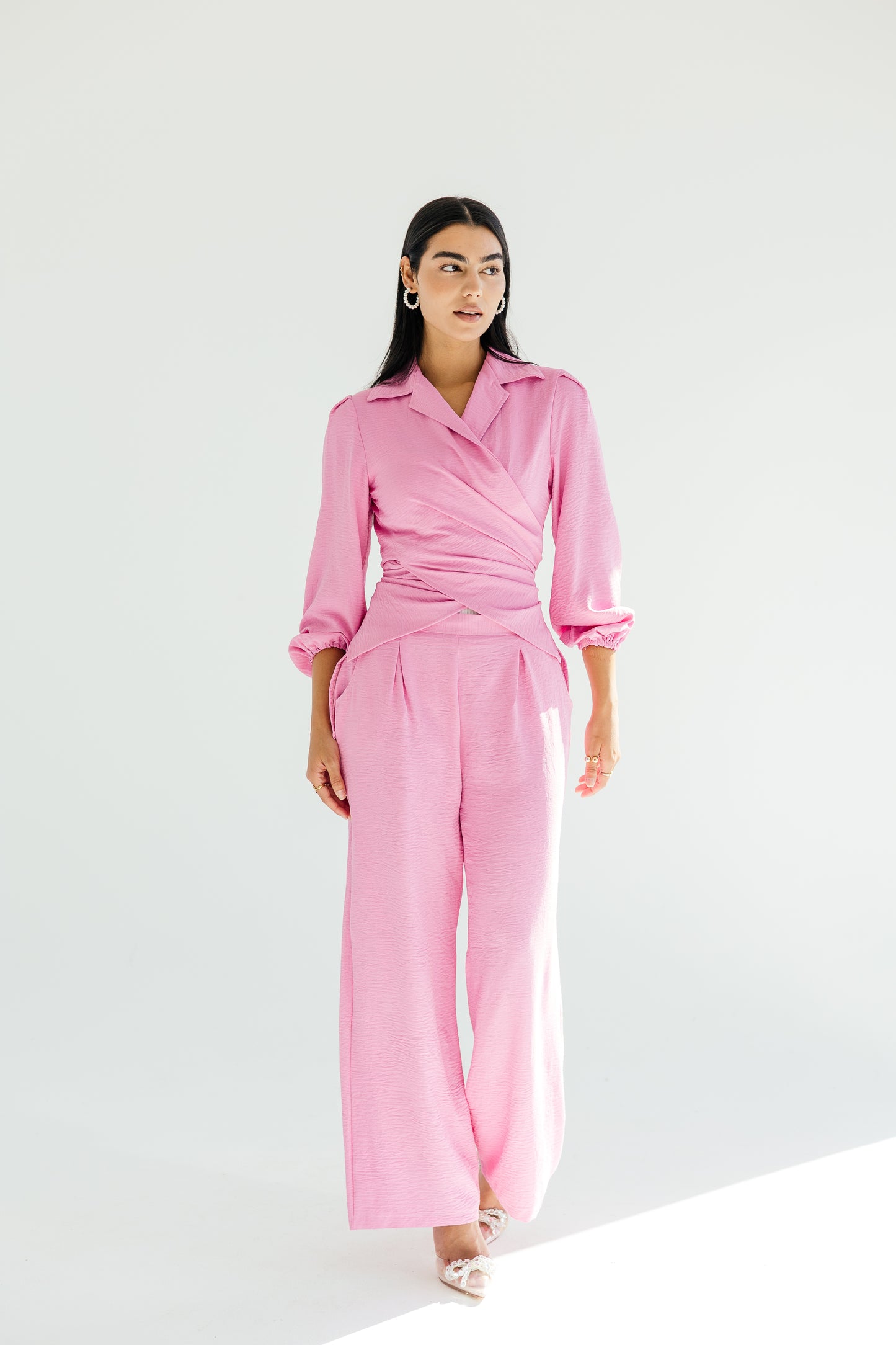Dazzle shimmer set in pink
