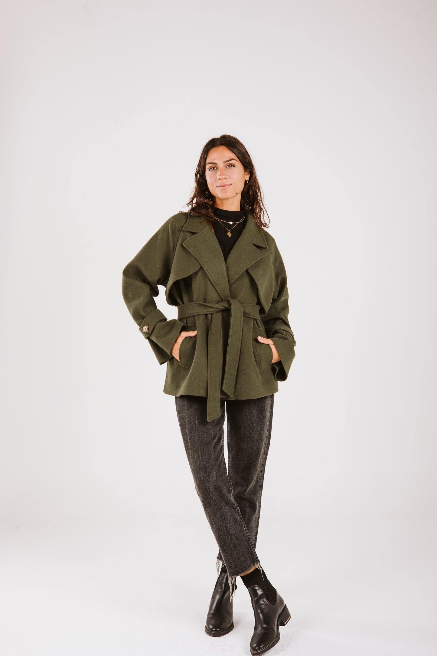 Chilly Chaser Coat in olive