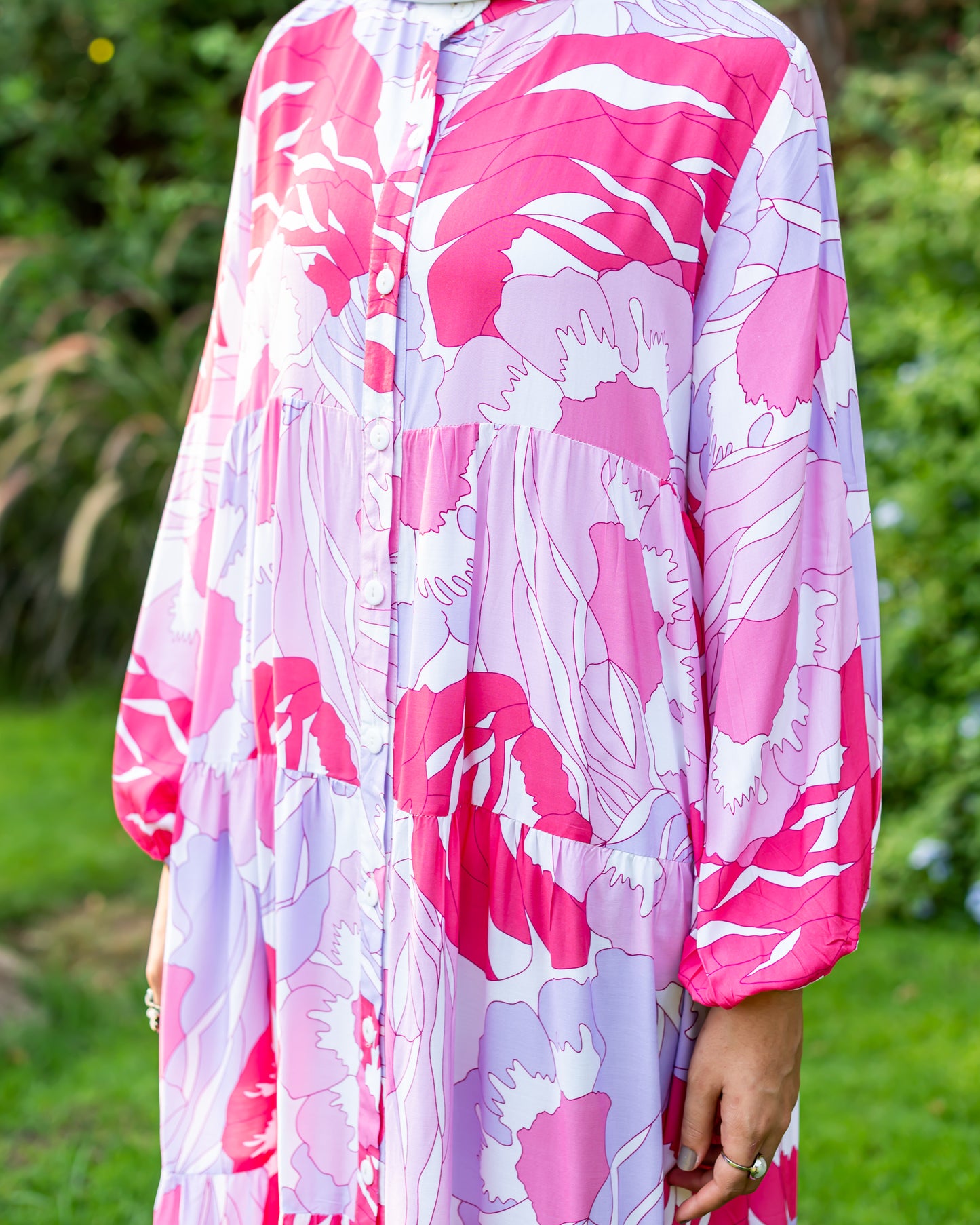 Flora Oversized ruffled dress