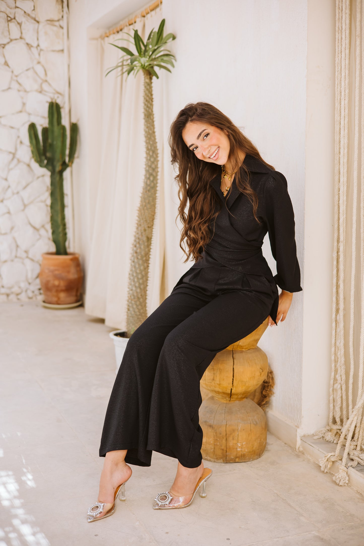 Dazzle shimmer evening set