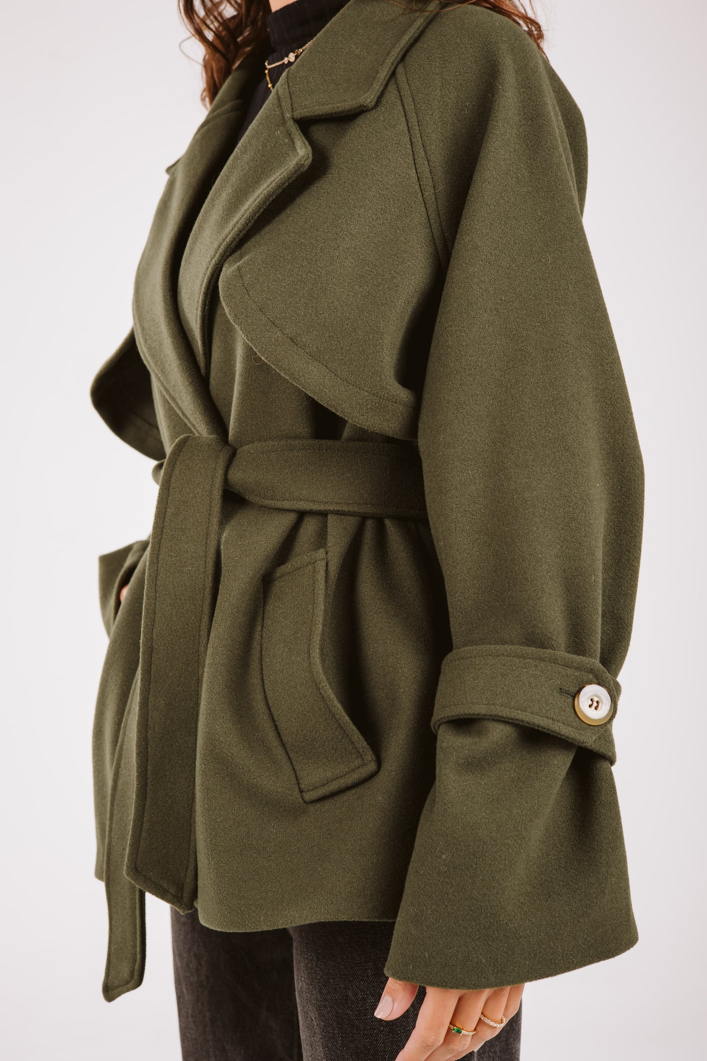 Chilly Chaser Coat in olive