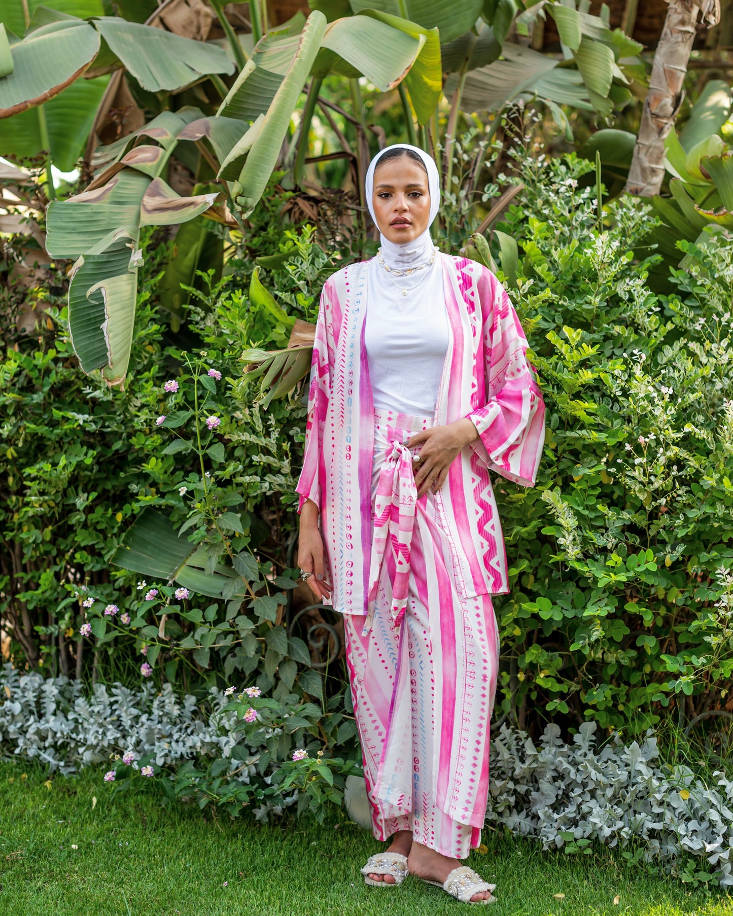 Santorini in pink wrap me set