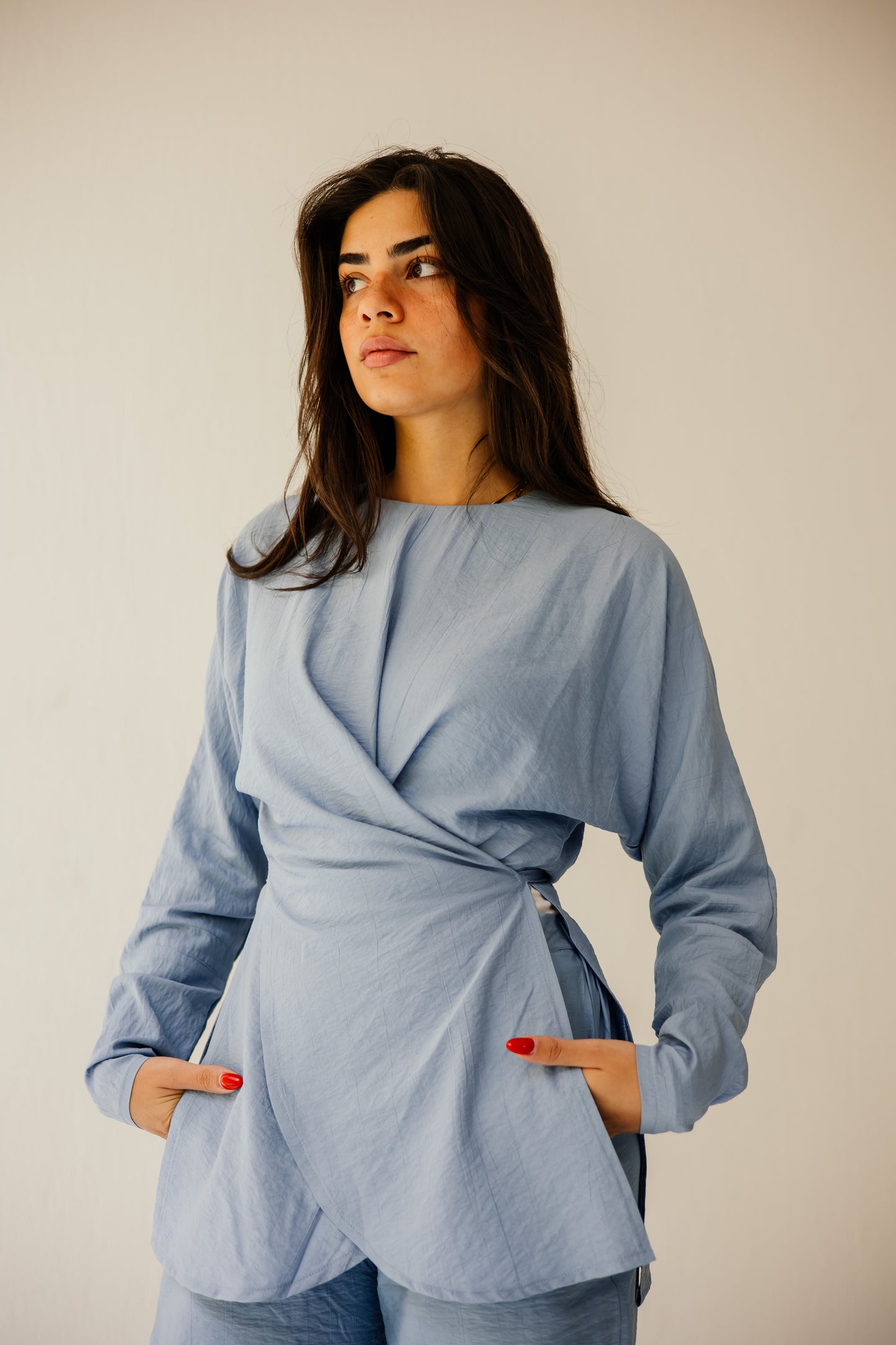 Wrap haven in blue