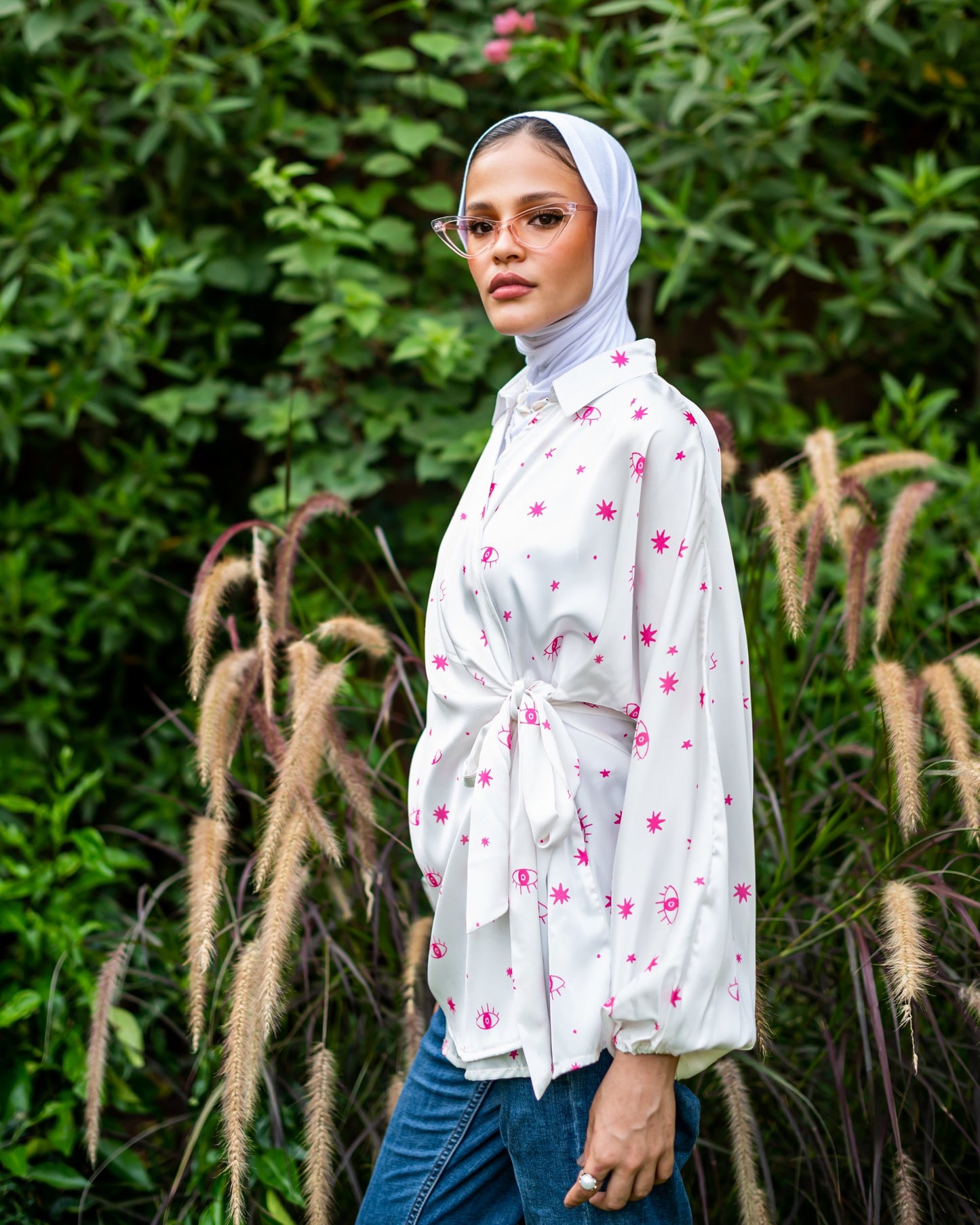 Glam wrap top