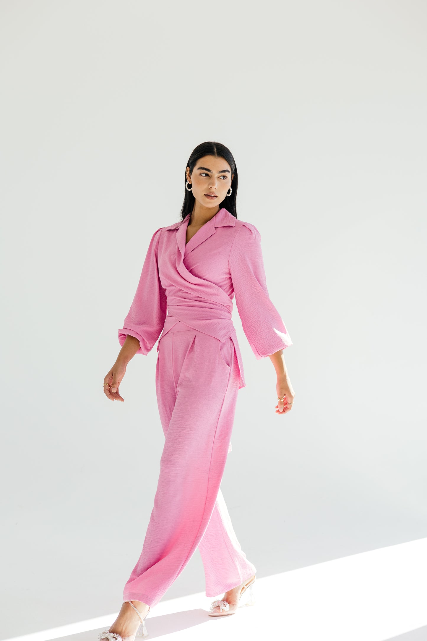 Dazzle shimmer set in pink