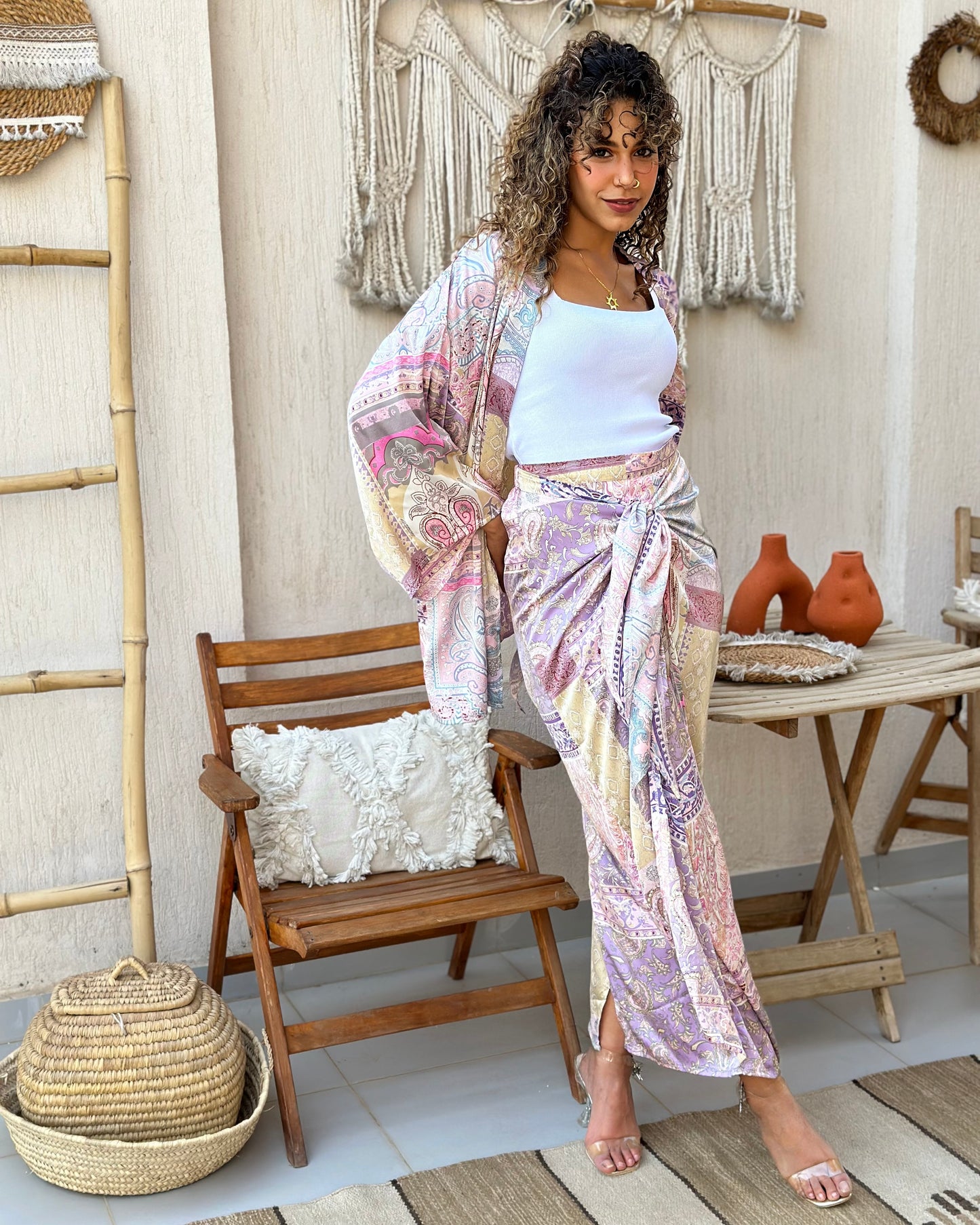 Patchwork wrap me set