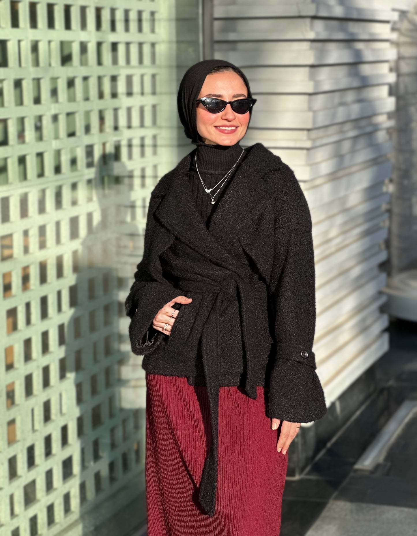 Chilly chaser coat in black