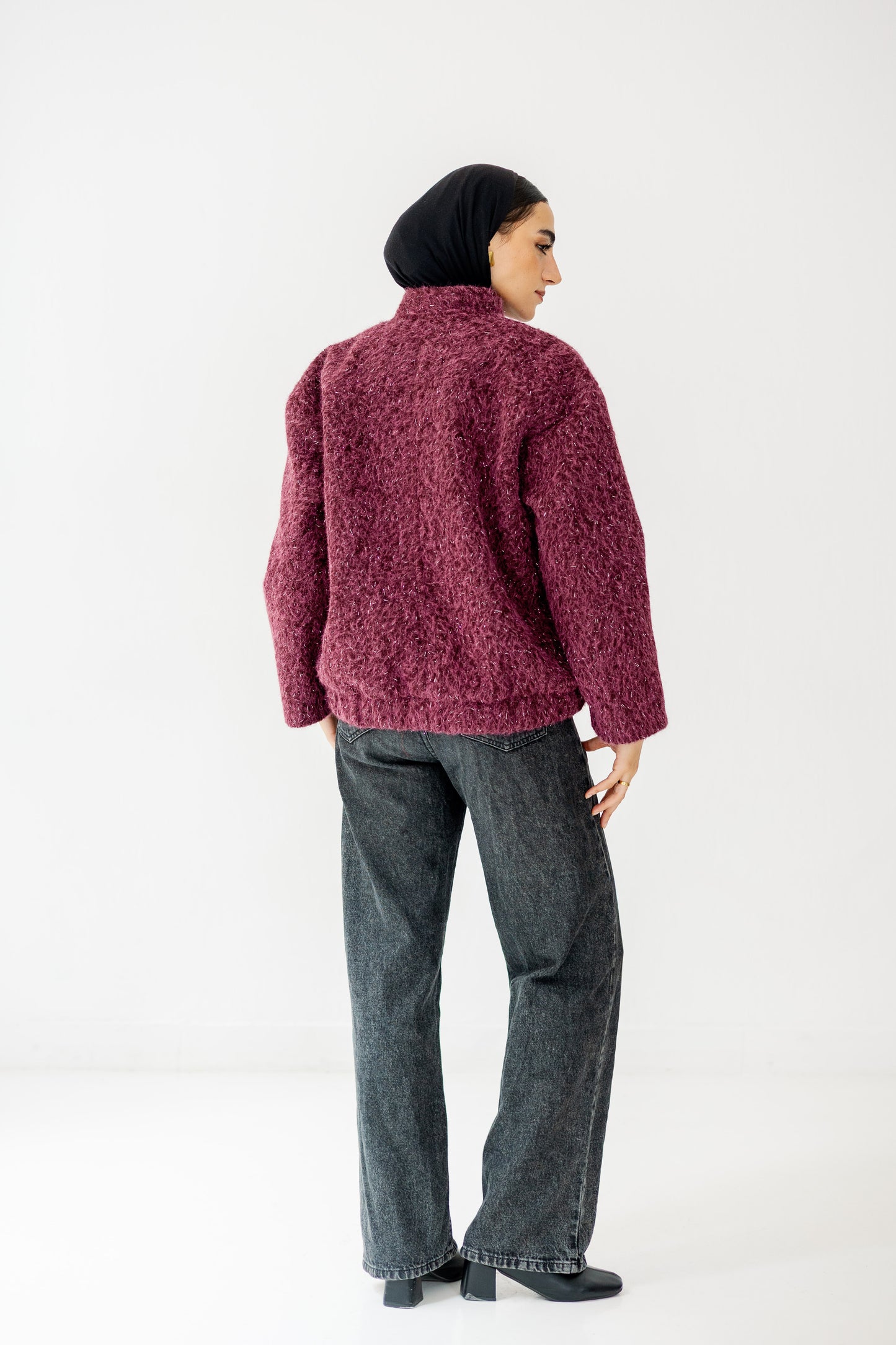 The Luxe Teddy Bouclé in Berry