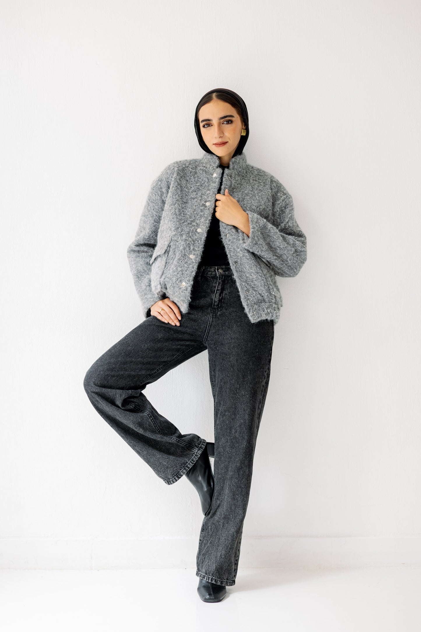 The Luxe Teddy Bouclé in Grey