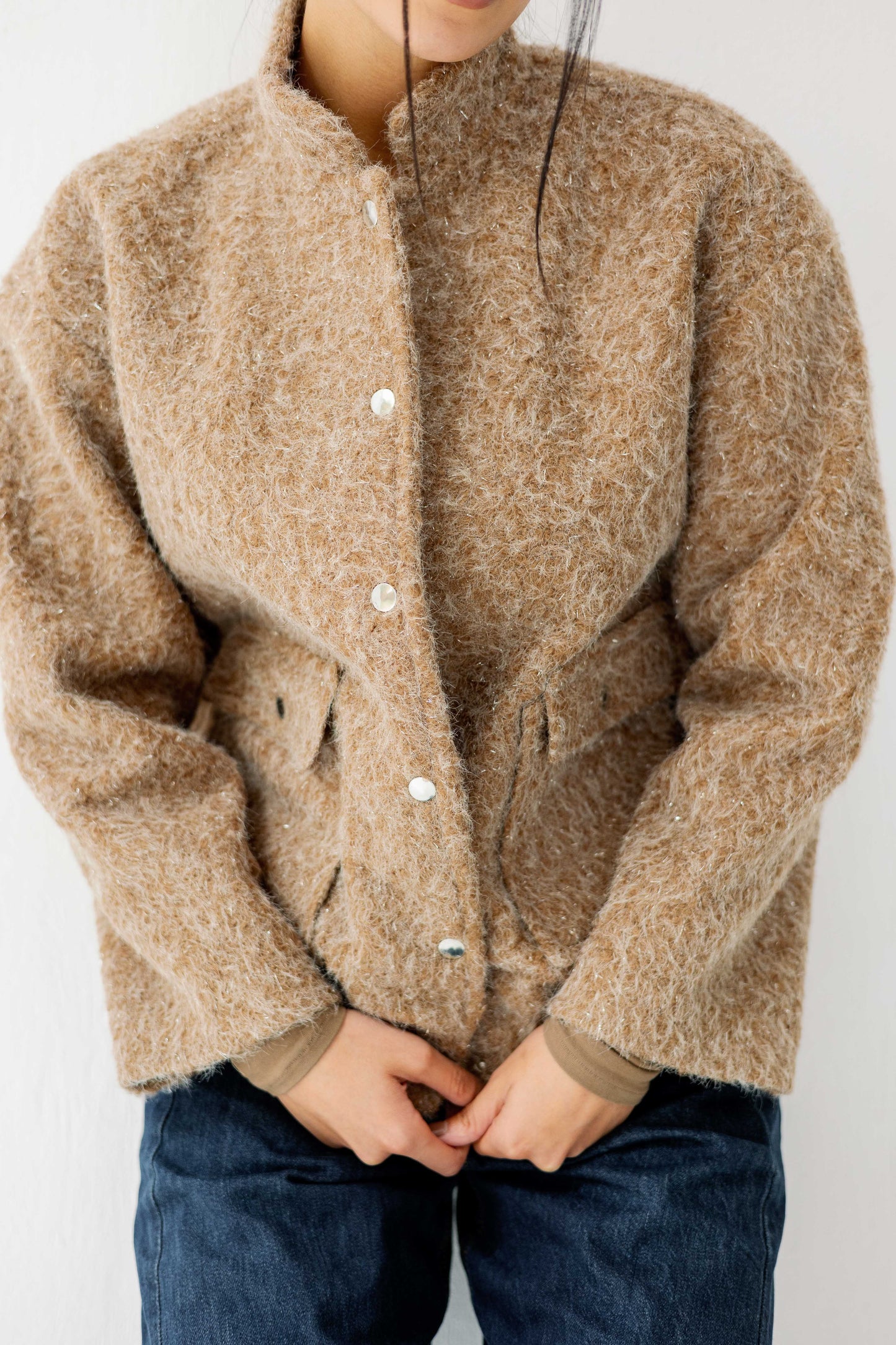 The Luxe Teddy Bouclé in caramel