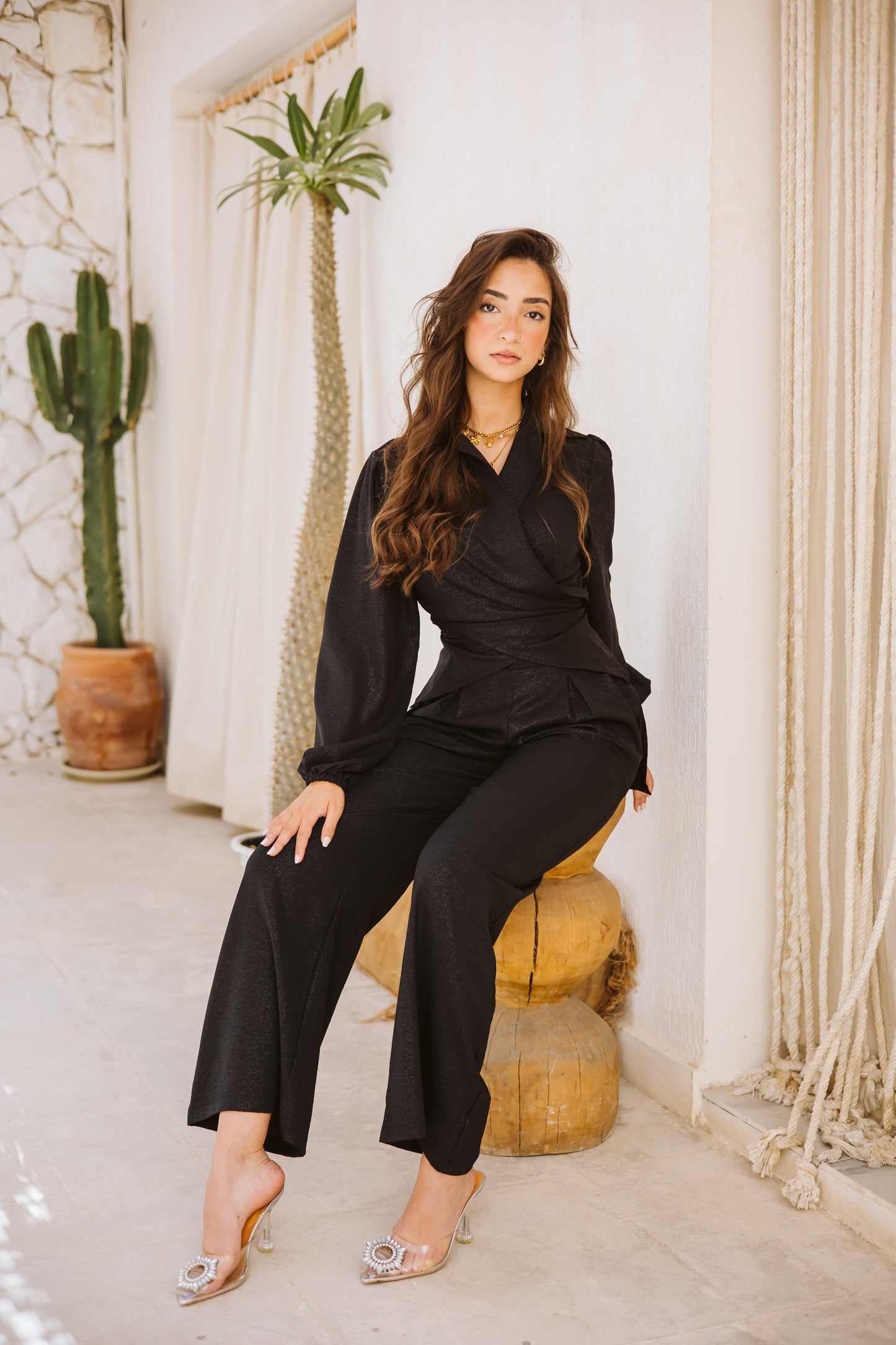 Dazzle shimmer evening set