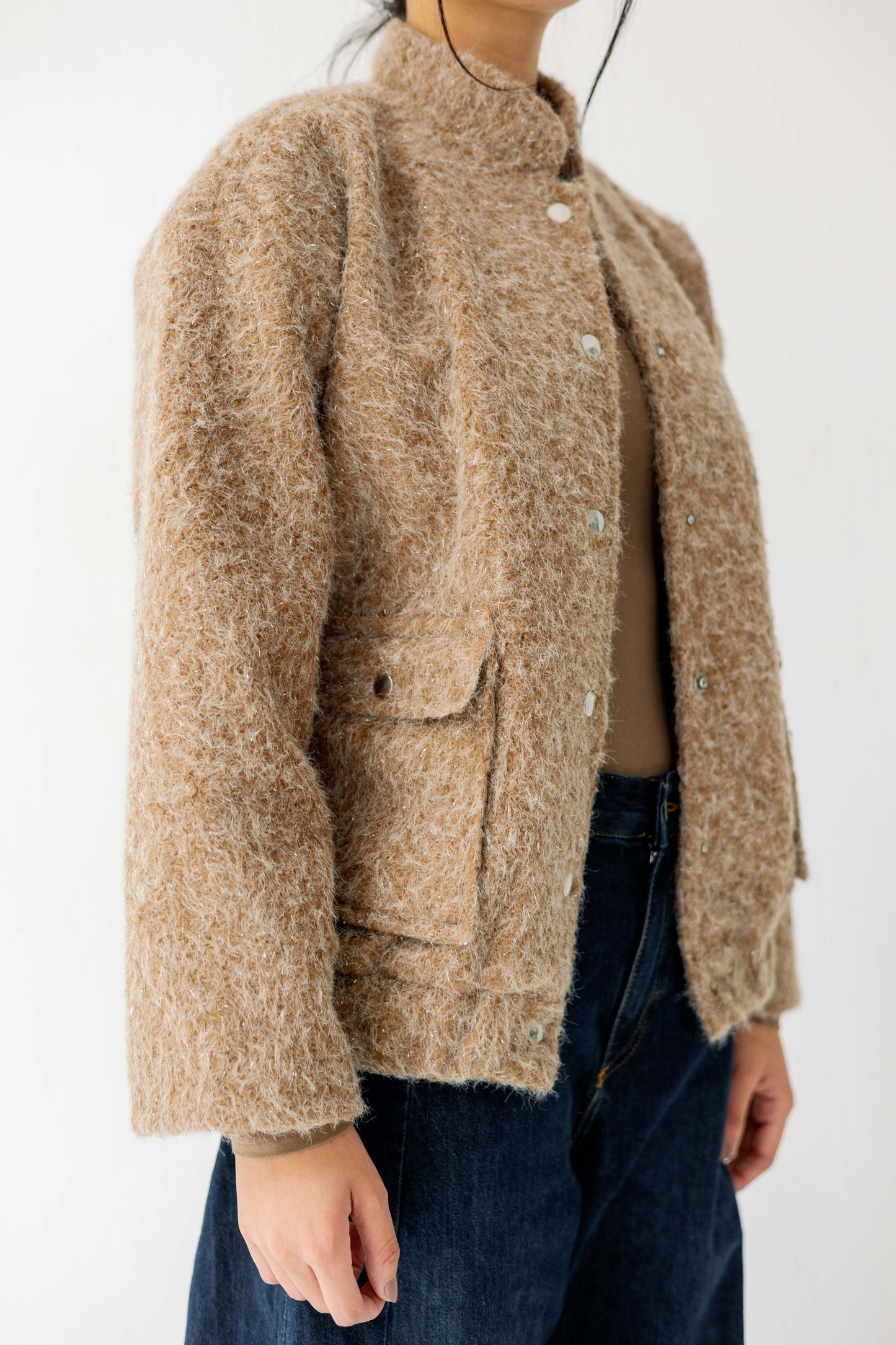 The Luxe Teddy Bouclé in caramel
