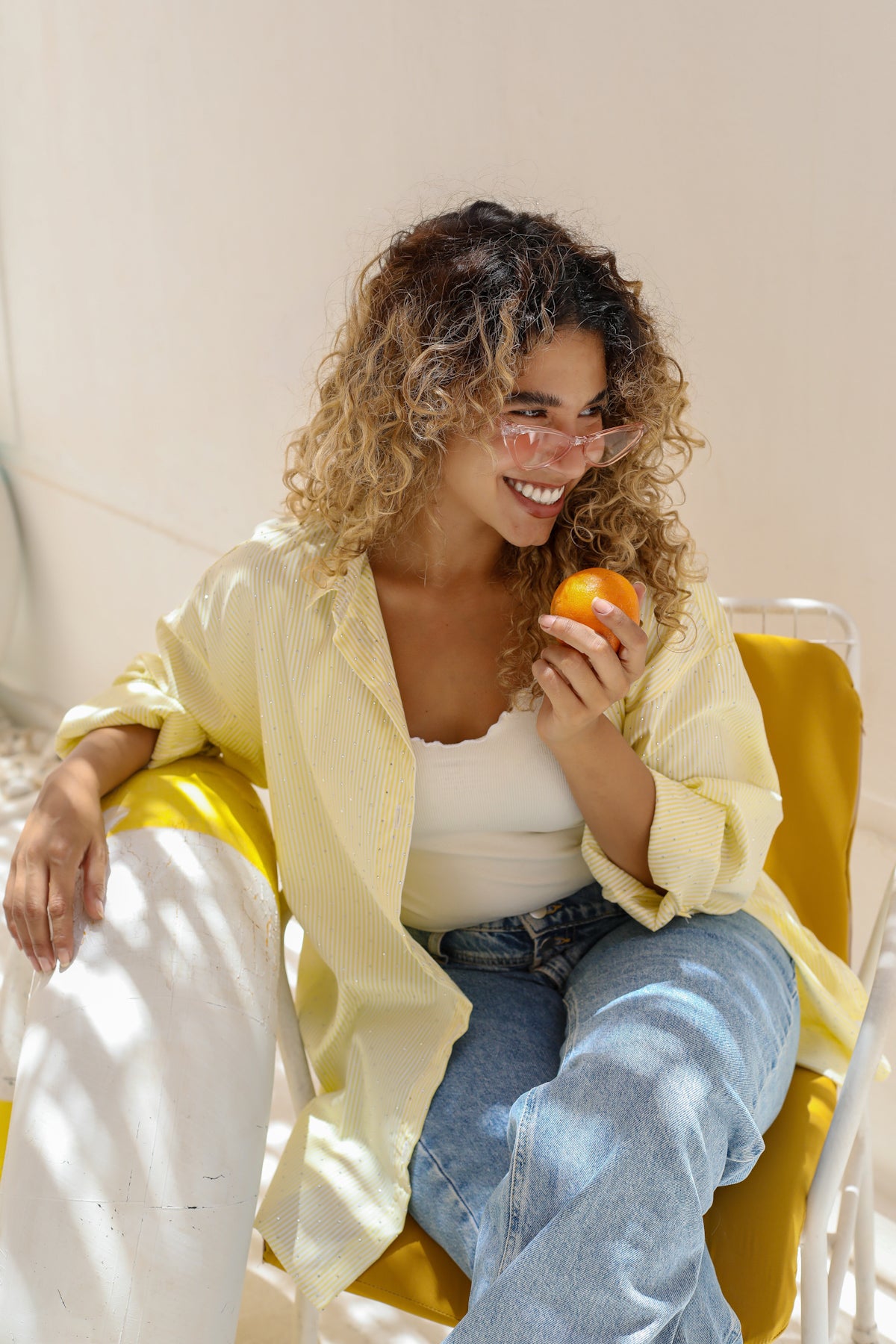 Stardust stripe shirt in yellow