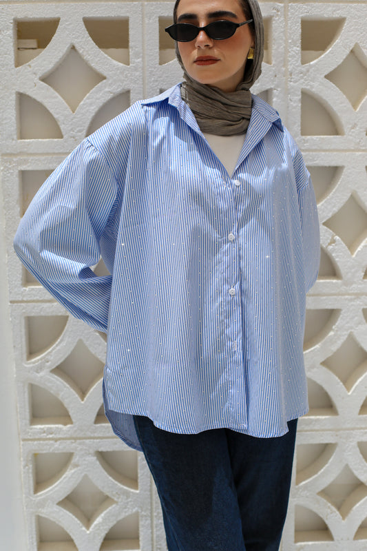 Stardust Stripe Shirt In Blue