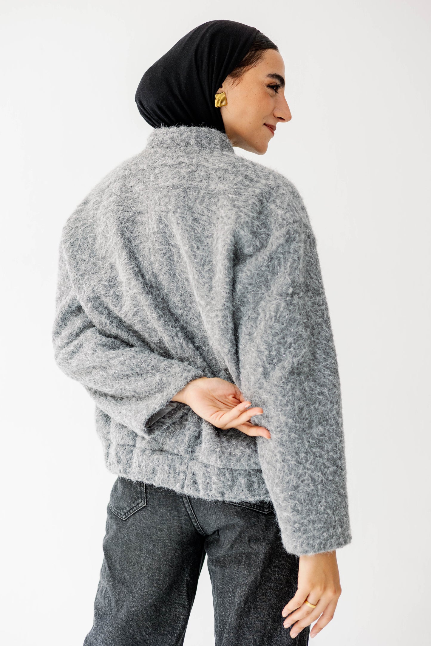 The Luxe Teddy Bouclé in Grey