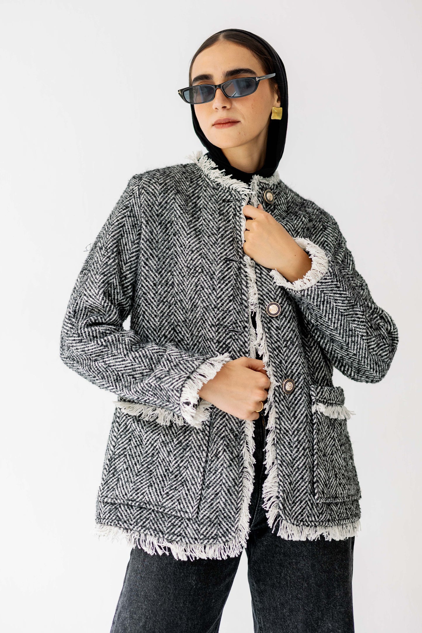 The Herringbone Fringe Jacket