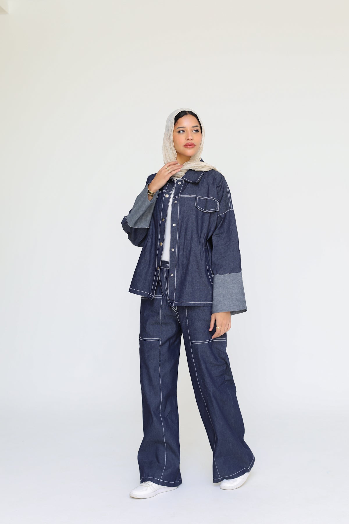 The Indigo Tailored Set