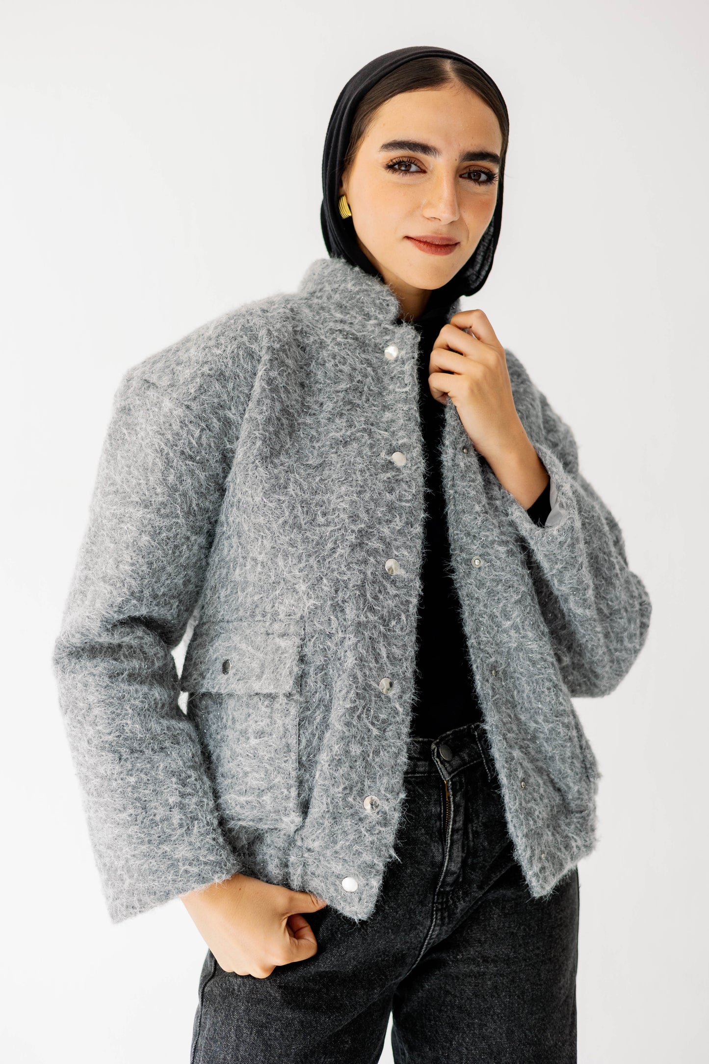 The Luxe Teddy Bouclé in Grey