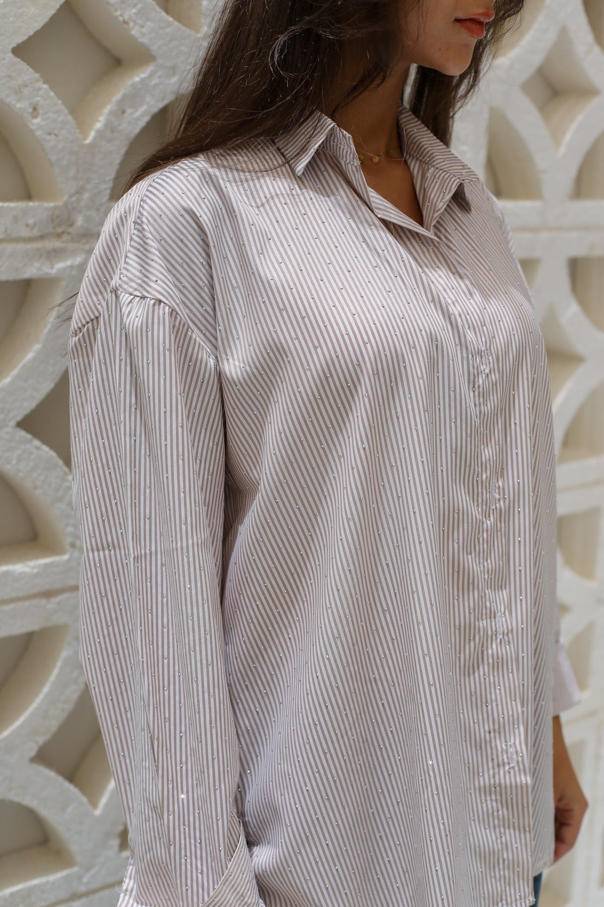 Stardust stripe shirt in beige