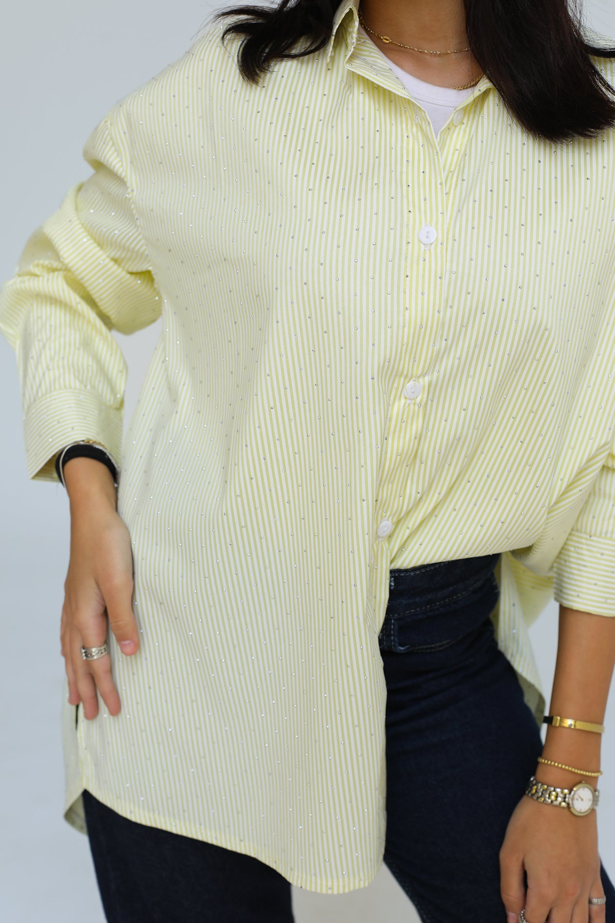 Stardust stripe shirt in yellow