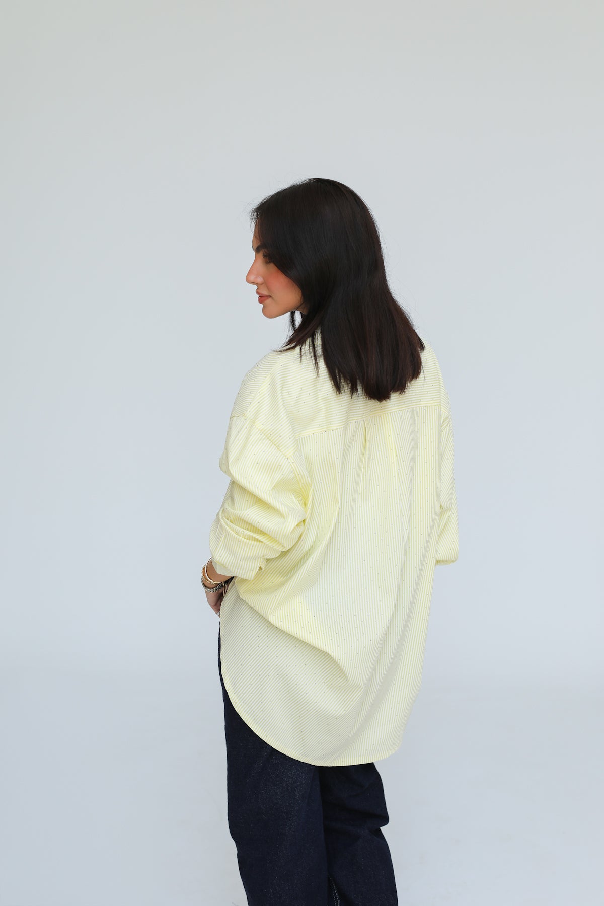 Stardust stripe shirt in yellow