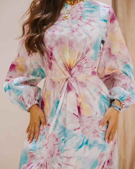 Splash knot dress