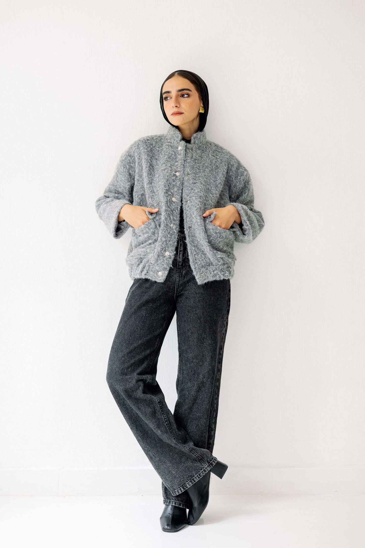 The Luxe Teddy Bouclé in Grey