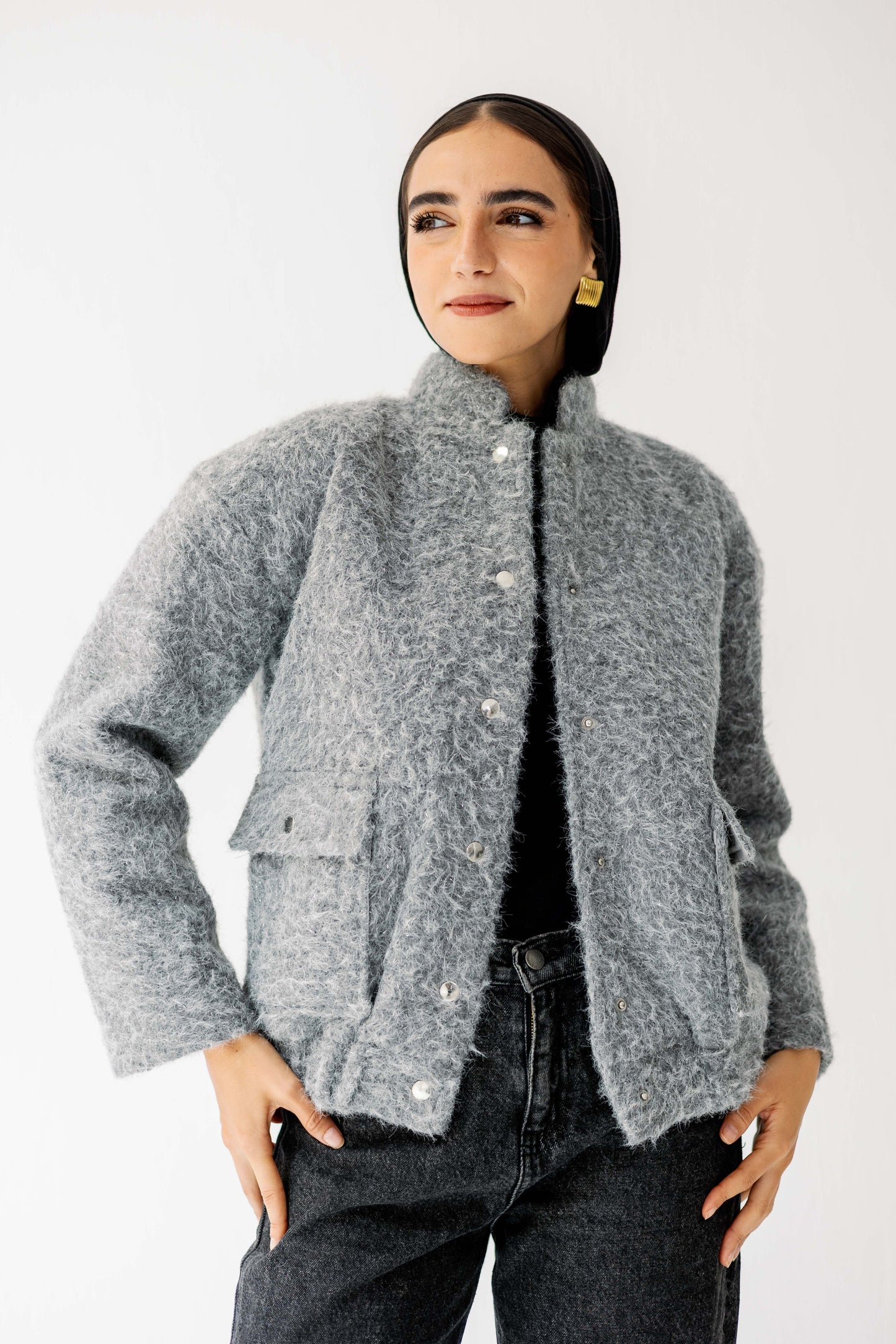 The Luxe Teddy Bouclé in Grey
